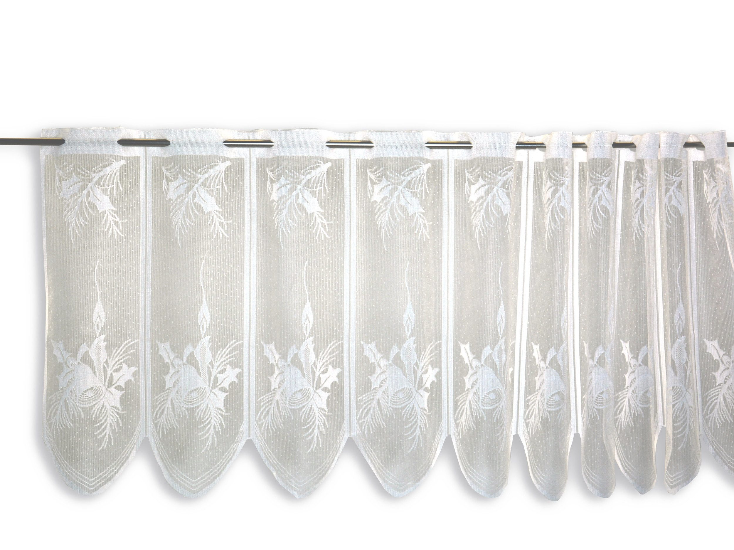 Clever-Kauf-24 Scheibengardine Scheibengardine Glocke Kerze Mistelzweig, günstig online kaufen