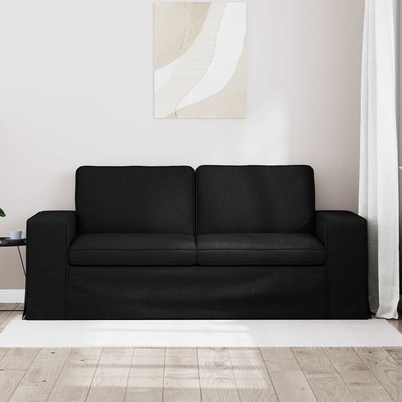vidaXL Sofa Sofa Schwarz 182 x 80 x 82 cm Stoff, 1 Teile günstig online kaufen