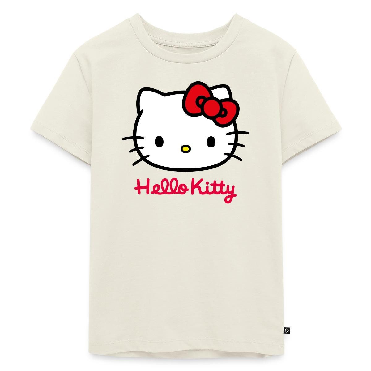 T-Shirt Hello Kitty Klassisch Mit Schriftzug Kinder Premium T-Shirt