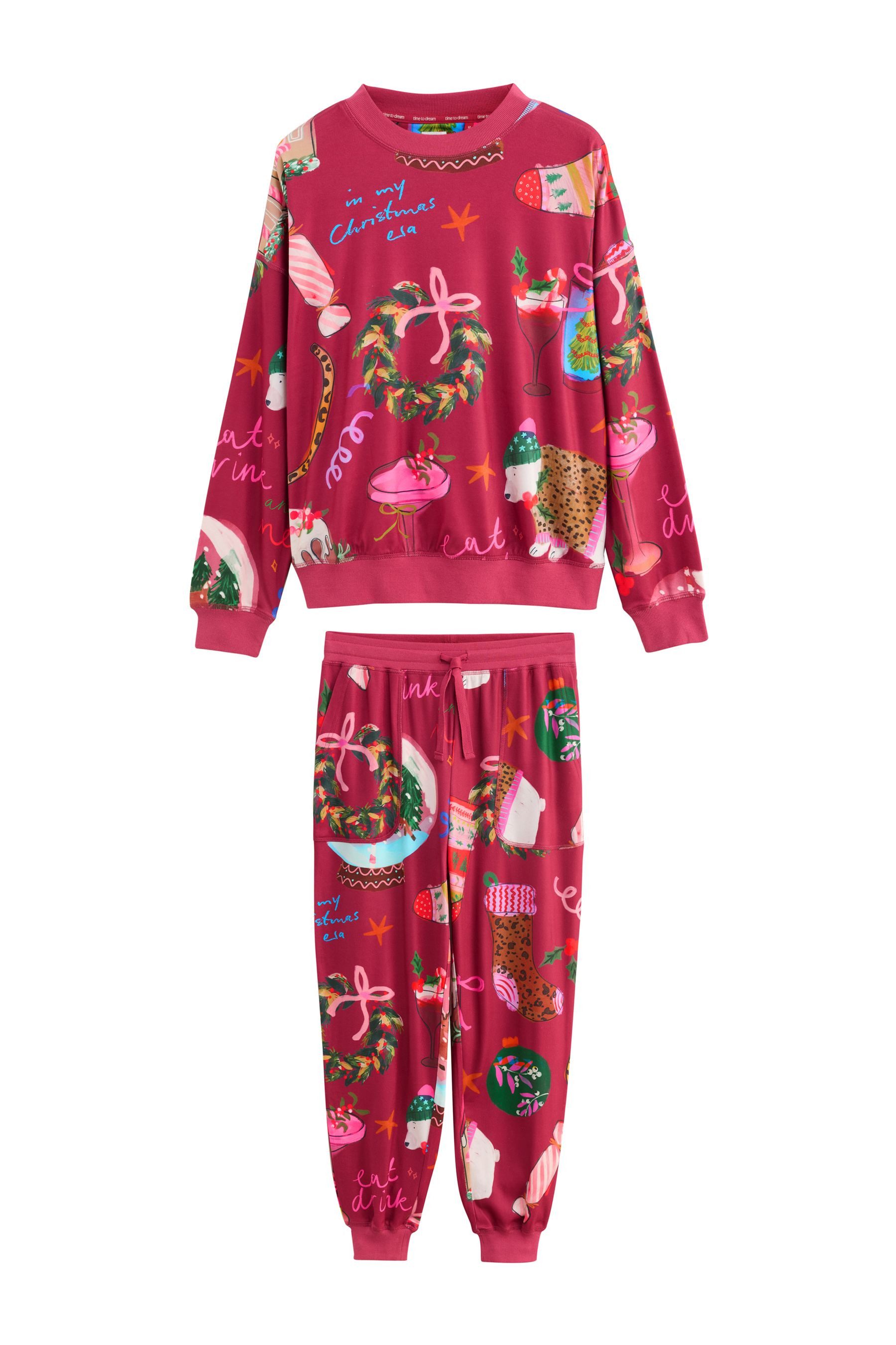 Pyjama Weicher, langärmeliger Schlafanzug