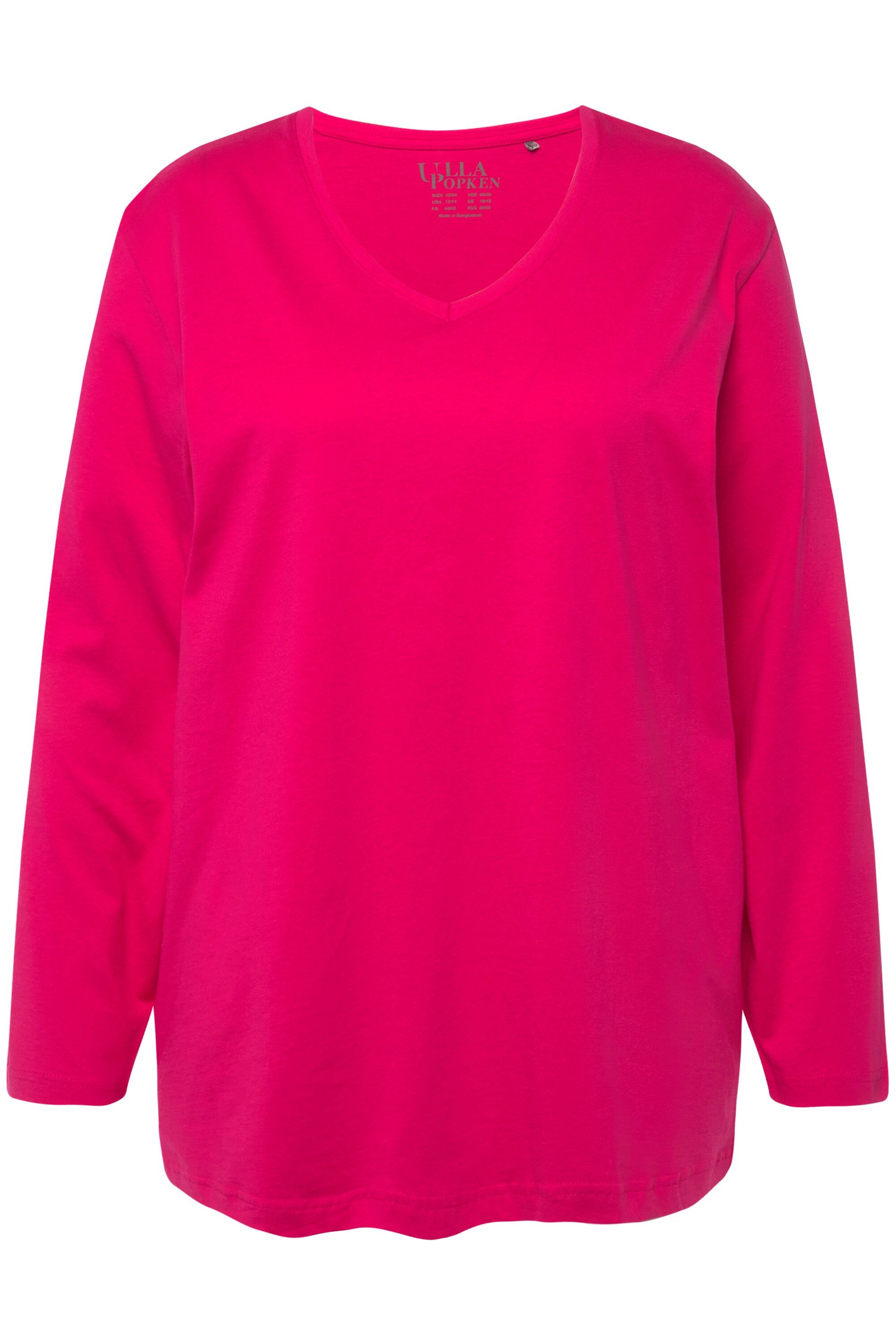 Ulla Popken T-Shirt Shirt V-Ausschnitt Relaxed günstig online kaufen