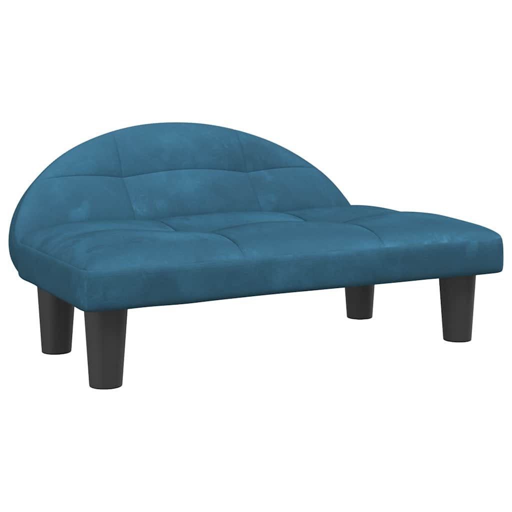 Thumbnail - vidaXL Tierbett, Hundebett Blau 70x52x30 cm Samt