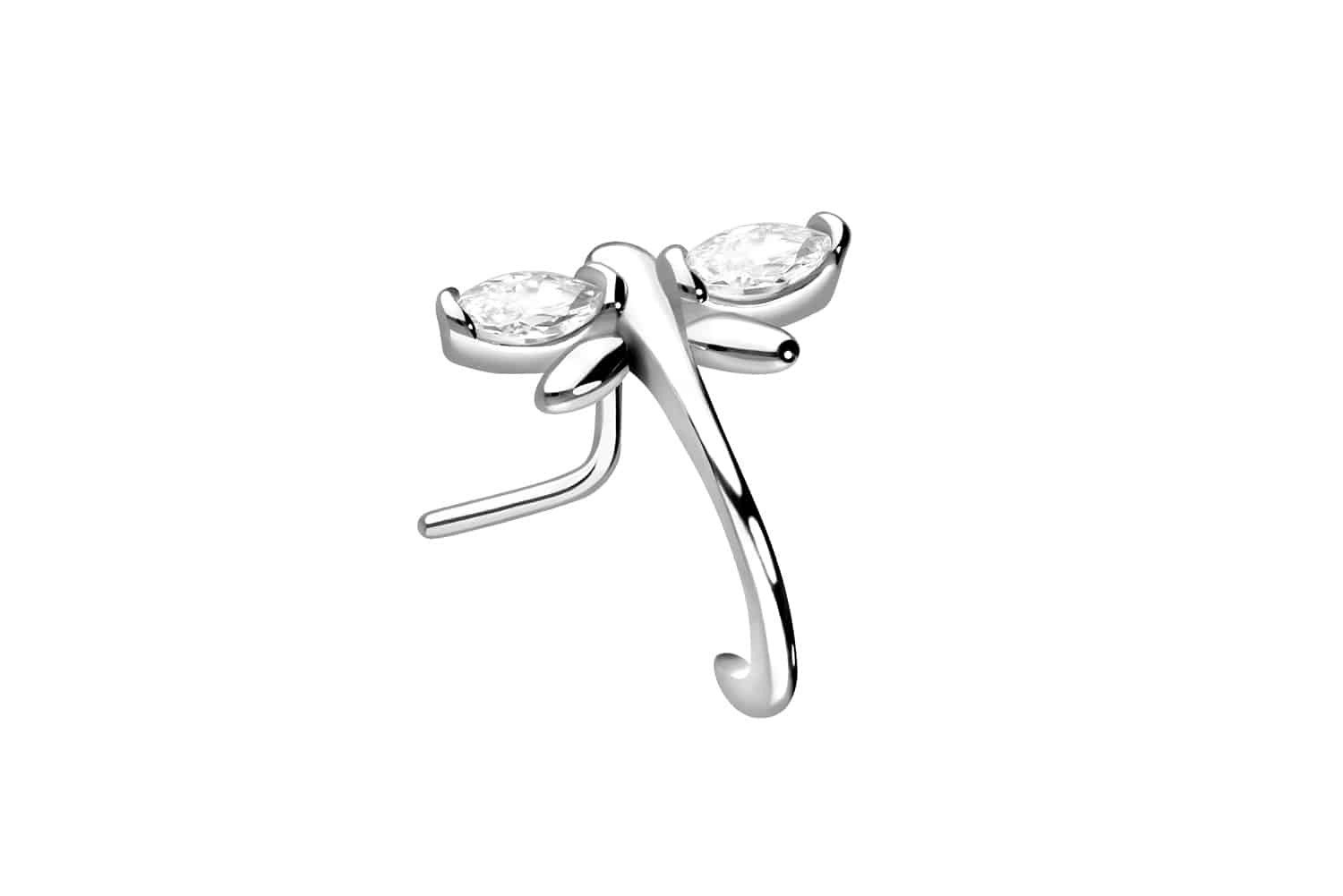 PIERCINGLINE Nasenpiercing Chirurgenstahl Nasenstecker LIBELLE (Nasenstecker, 1-tlg)