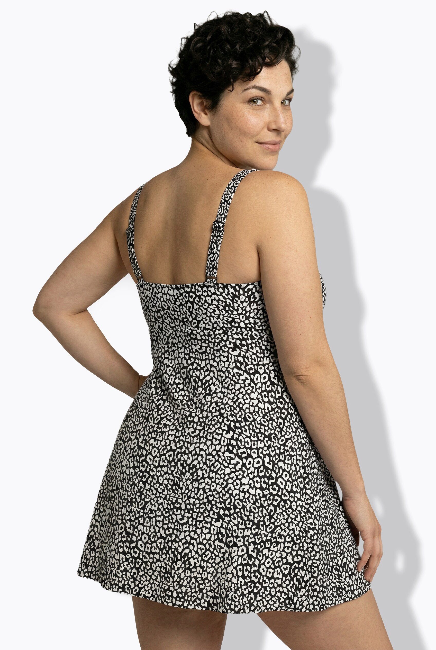 Ulla Popken Badekleid Badekleid Leomuster Softcups Wickeloptik