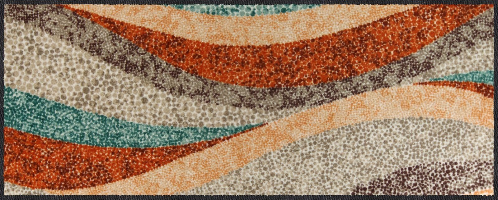 Fußmatte Salonloewe MOSAIC WAVE Fußmatte Wohnmatte 60 x 150 cm, Salonloewe, rechteckig, Höhe: 7 mm, In- und Outdoor, waschbar bei 40° Grad in der Waschmaschine und trocknergeeignet
