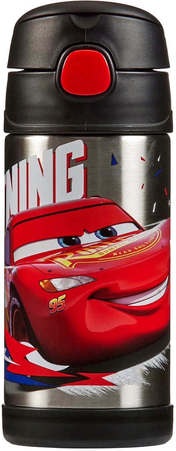 THERMOS Isolierflasche FUNTAINER STRAW BOTTLE, doppelwandiger Edelstahl, spülmaschinenfest, 0,35l, mit Silikonstrohalm, absolut dicht