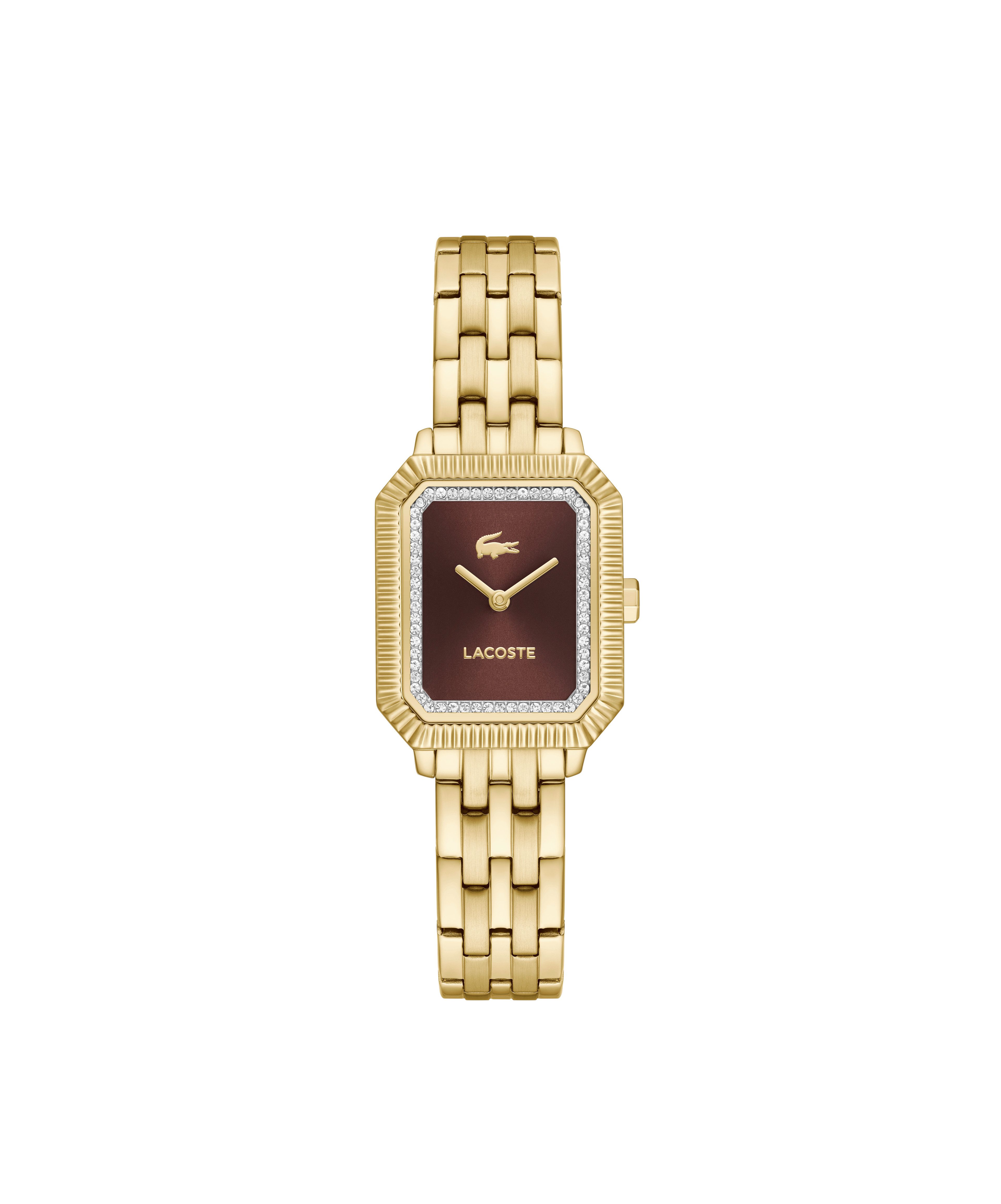 Lacoste Quarzuhr LACOSTE PARISIENNE 2001517, Armbanduhr, Damenuhr, Edelstahlarmband, analog, Glaskristalle