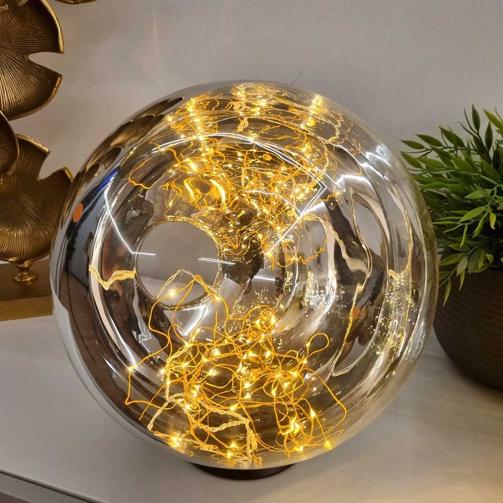 Tischleuchte LED-Dekolampe Gold Orb s.luce Warmweiß Verspiegelt,