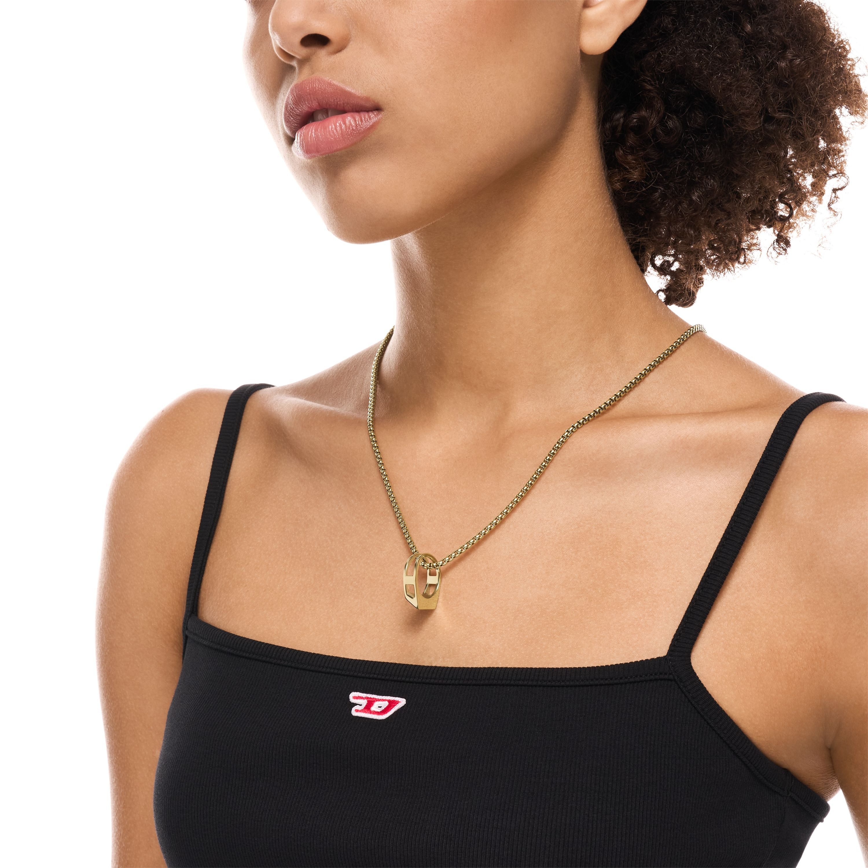 Diesel Kette mit Anhänger Schmuck Geschenk Edelstahl D LOGO