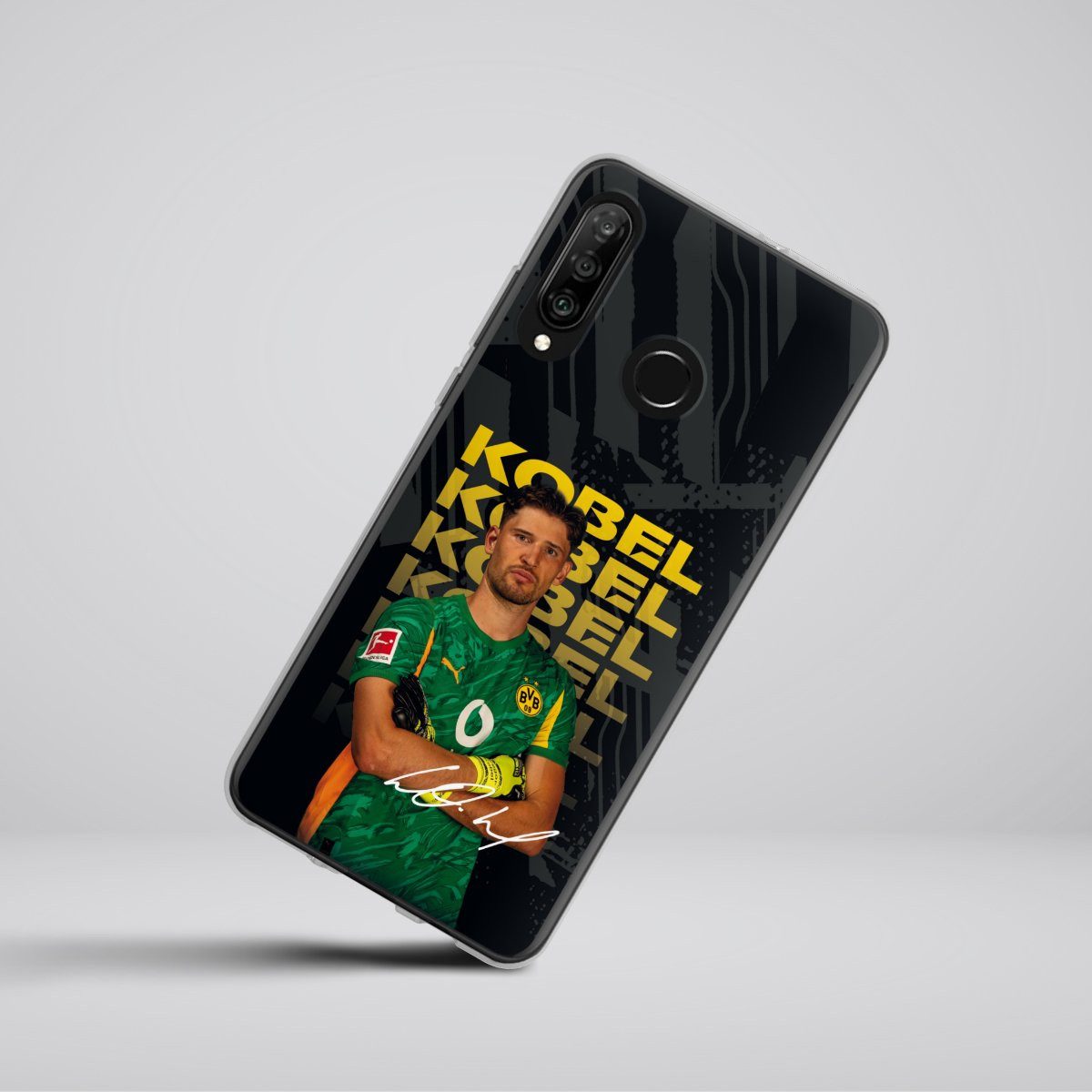 DeinDesign Handyhülle Borussia Dortmund Gregor Kobel BVB Gregor Kobel 25/26, Huawei P30 Lite Premium Silikon Hülle Bumper Case Handy Schutzhülle