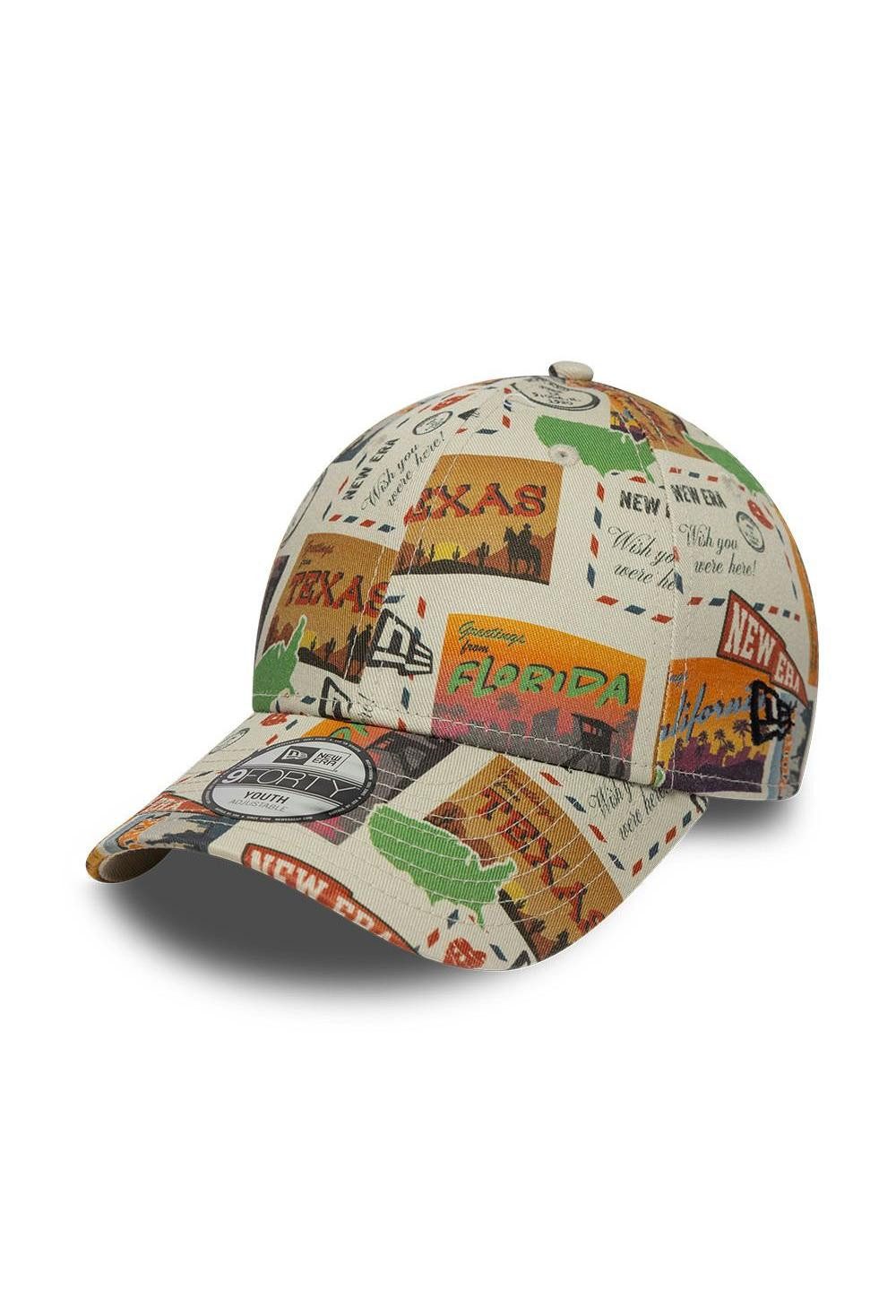 Baseball Cap New Era Location AOP 9Forty Kids Cap Beige