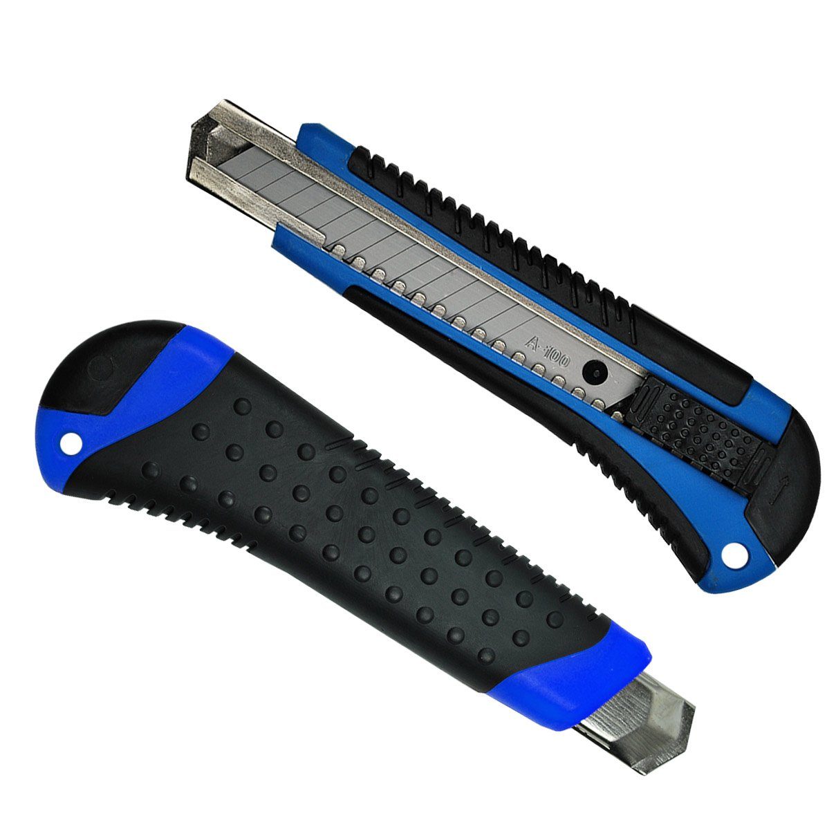 HELO24 Cuttermesser Teppichmesser Paketmesser Blau 20 Stück, (20-tlg)