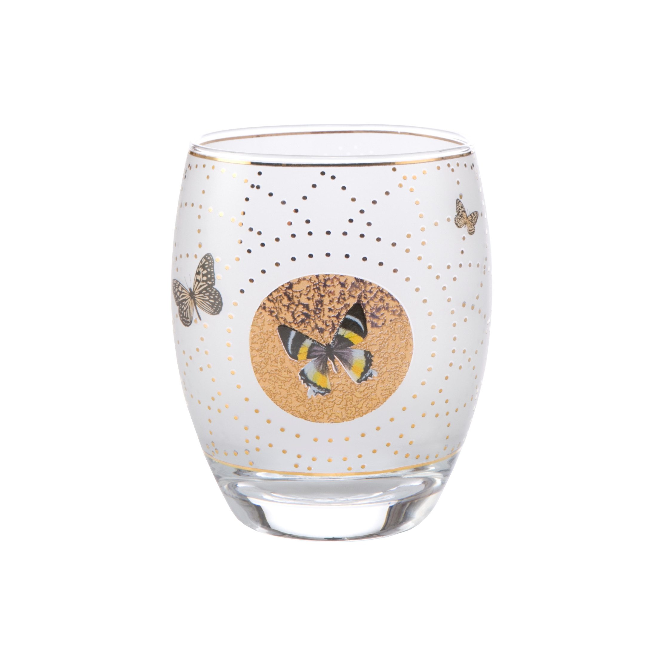 Goebel Windlicht Goebel Joanna Charlotte Glas Windlicht »Grey Butterflies - 10 cm«