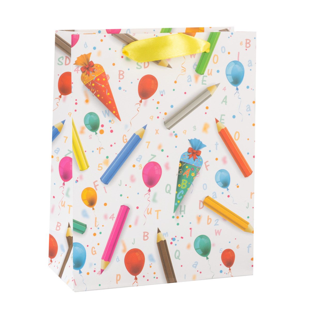 Idena Tragetasche Geschenktasche - Stifte & Schultüte, 18 x 23 x 8 cm, 210g/m²