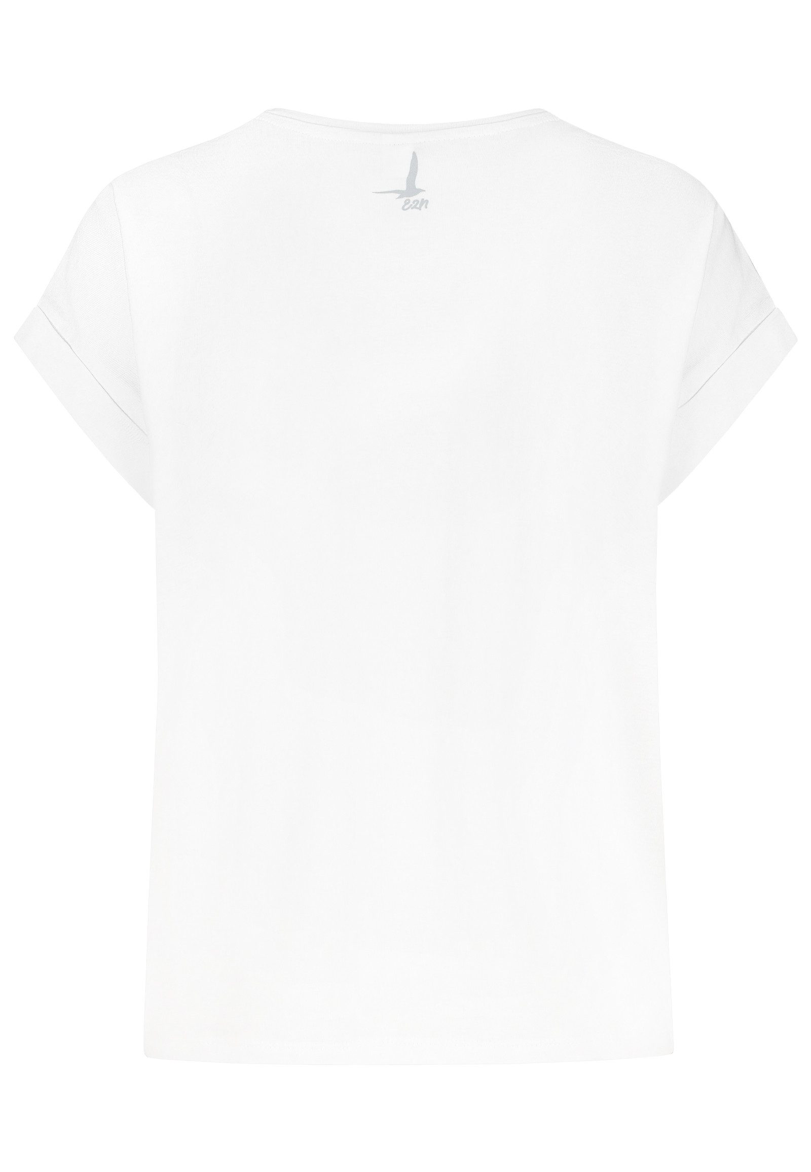 Eight2Nine T-Shirt Damen Baumwoll T-Shirt im Marine Look Kurzarmshirt mit maritimen Statement Prints