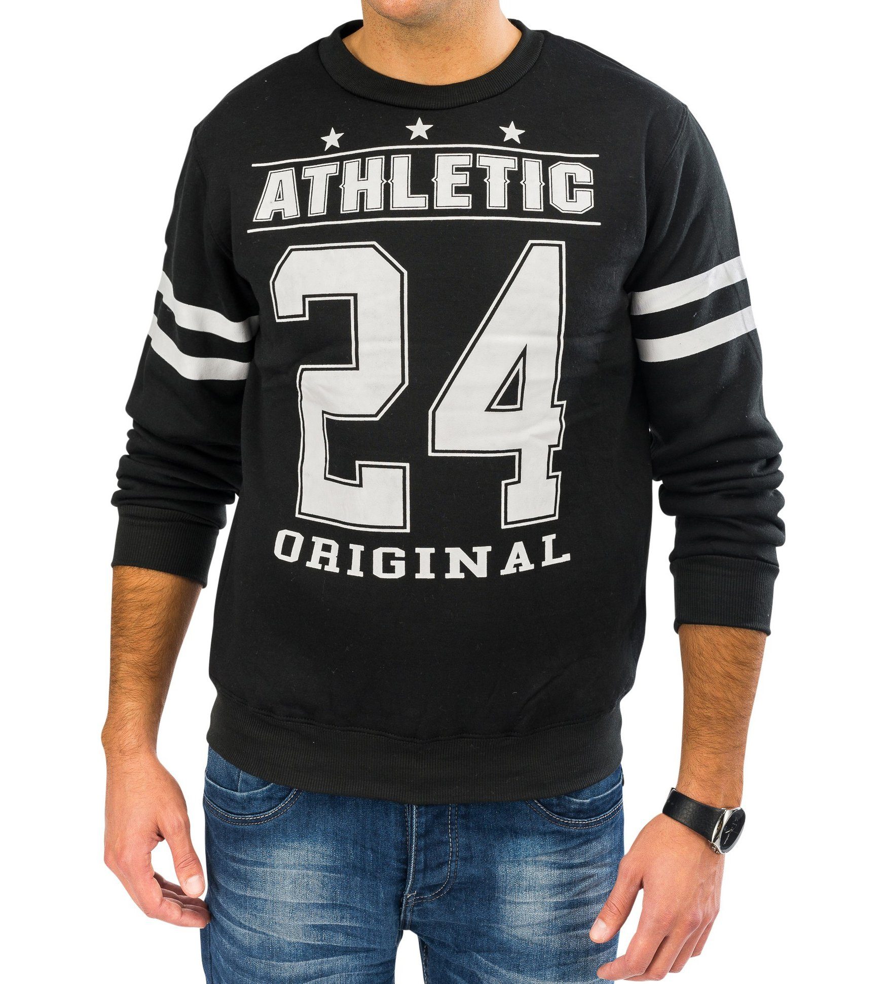 Egomaxx Strickpullover Sterne Streifen Zahlen Print günstig online kaufen