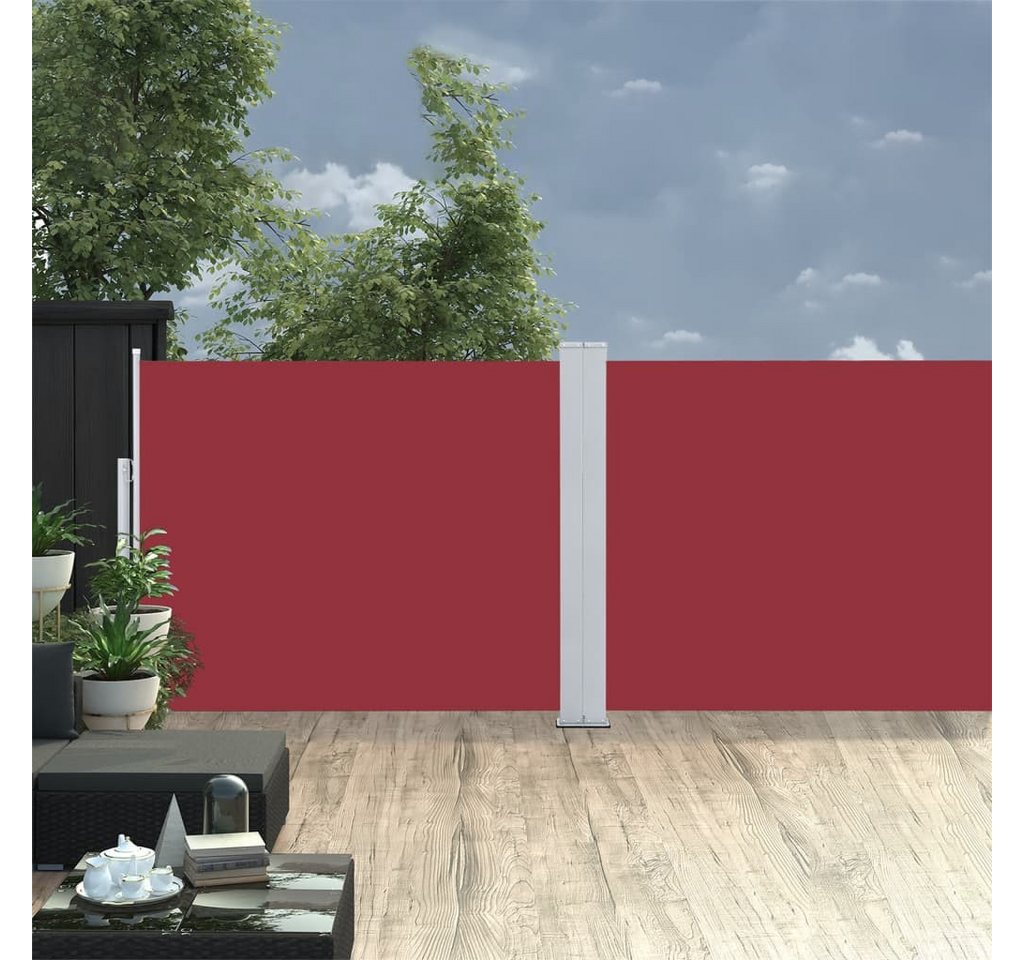 Thumbnail - vidaXL Seitenmarkise Ausziehbare Seitenmarkise Rot 140 x 1000 cm