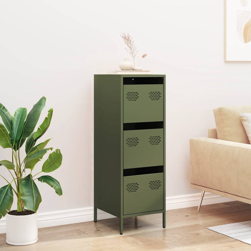 vidaXL Highboard Highboard Olivgrün 39x35x103,5 cm günstig online kaufen