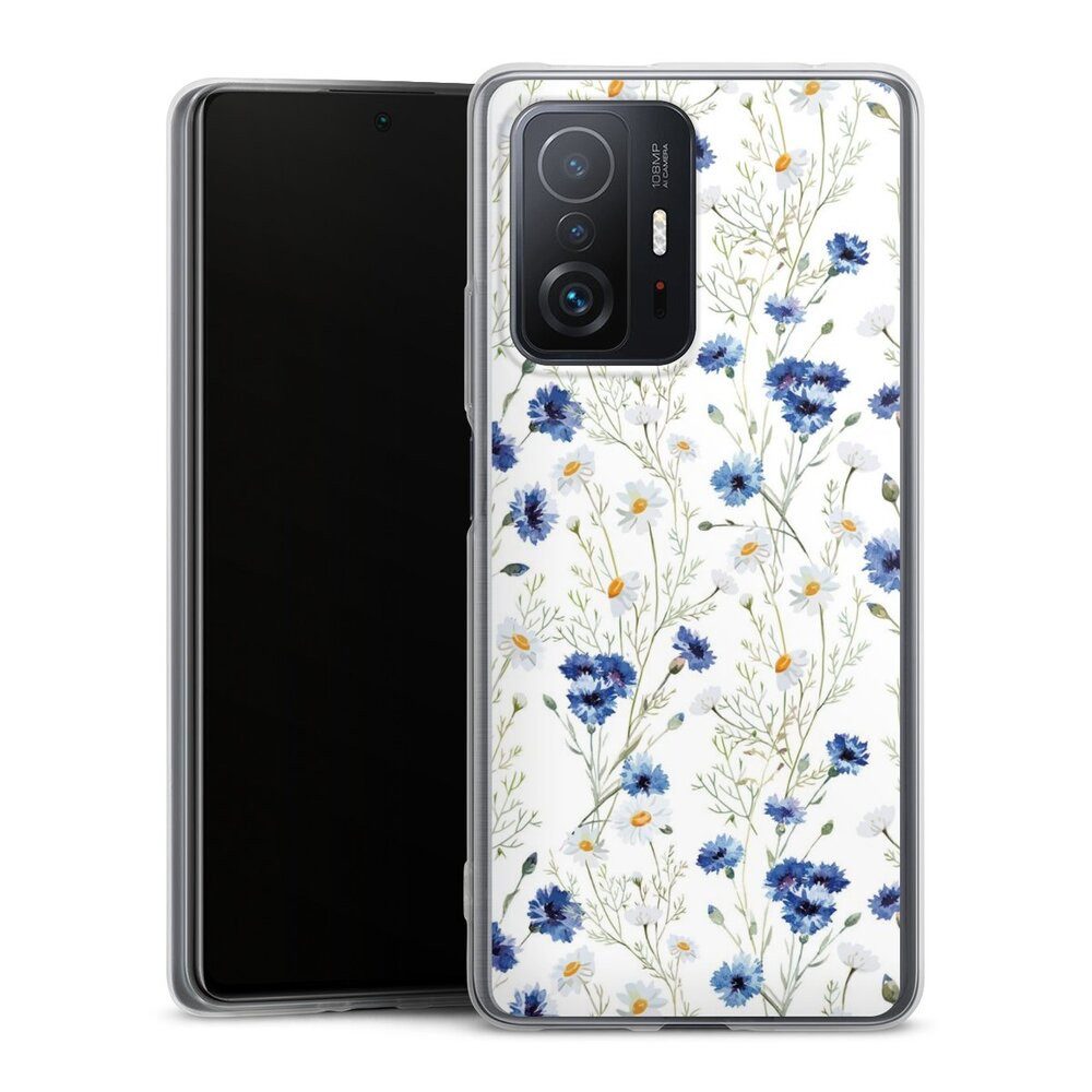 DeinDesign Handyhülle Muster Blume Blumen Flower Pattern 6, Xiaomi 11T 5G Slim Case Silikon Hülle Ultra Dünn Schutzhülle