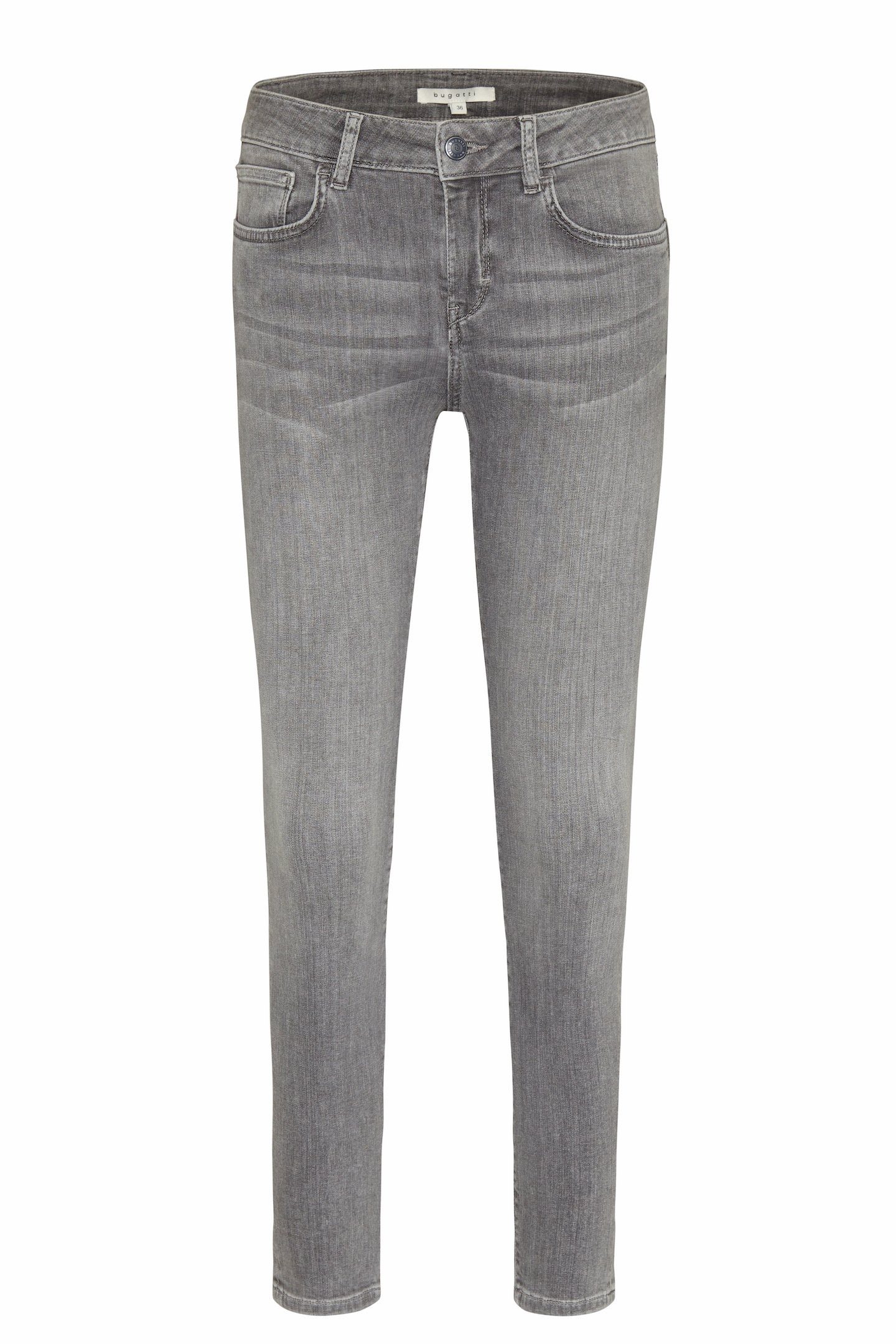 bugatti 5-Pocket-Jeans leichte Used-Waschung grau