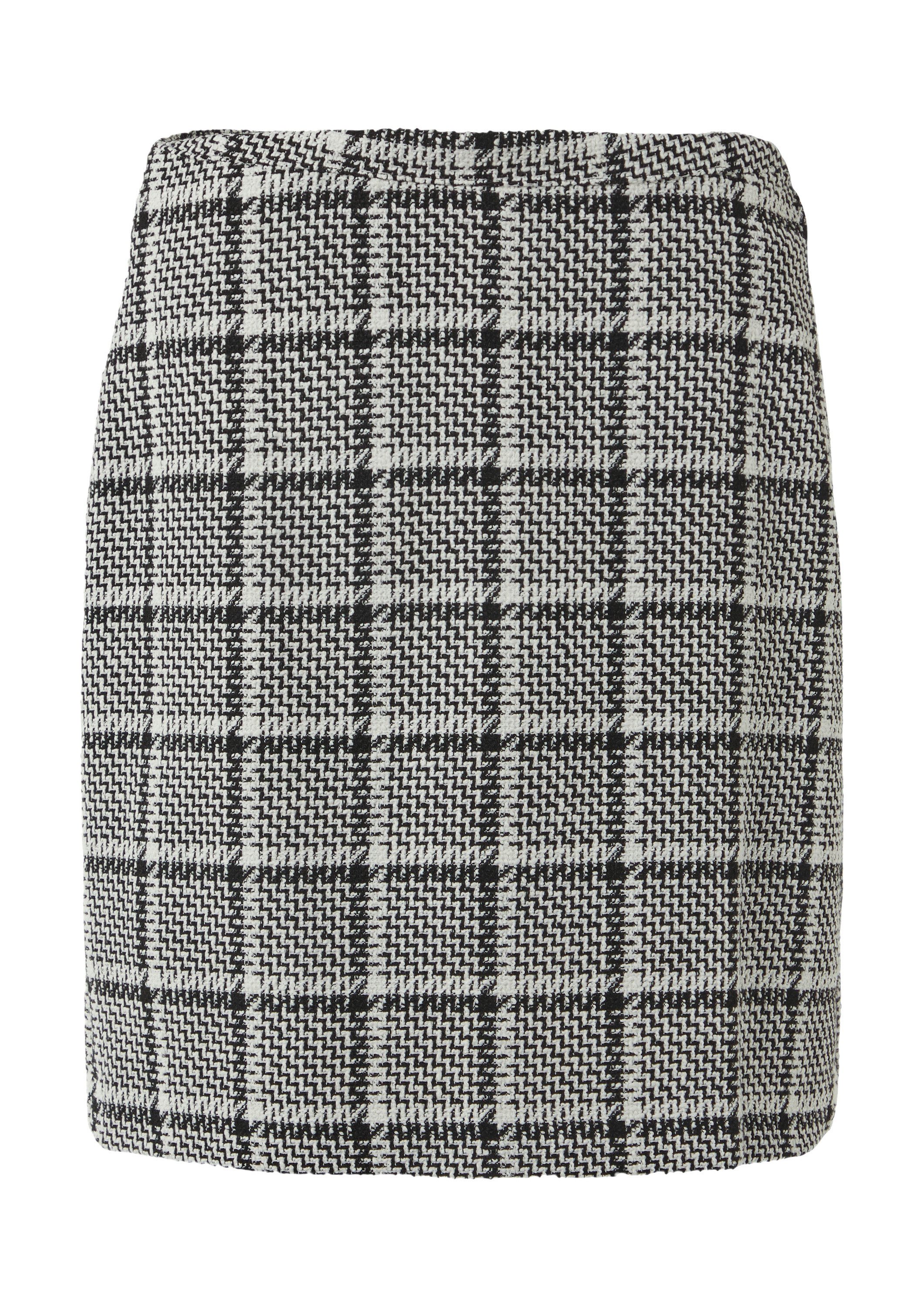 comma Minirock Rock Kurzer Bouclé-Rock mit Karomuster günstig online kaufen