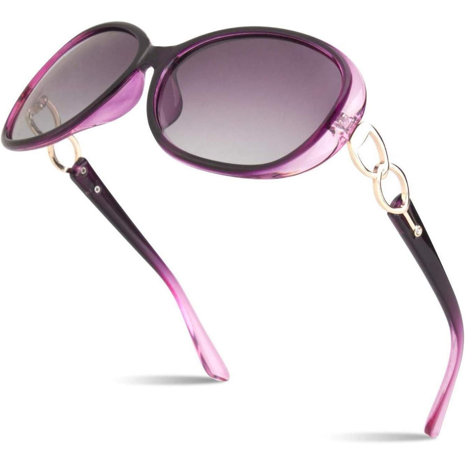 Retrosonnenbrille Sonnenbrille Damen 1.1 Klarer Violett Rahmen mit Violett Verlaufsglas