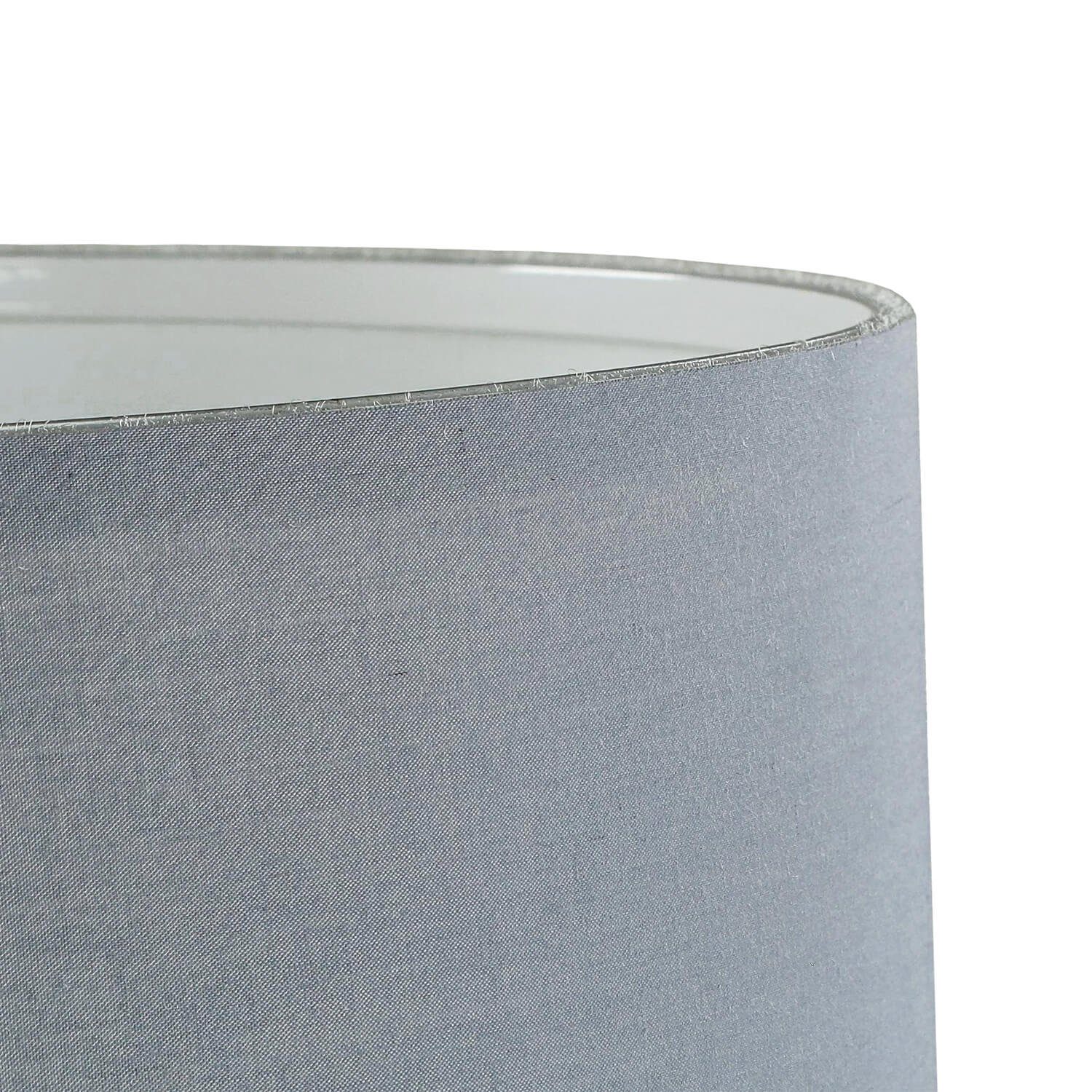 Licht-Erlebnisse Lampenschirm BASIC, Mit Klettverschluss Adapter für E14 E27 Ø 25 cm Grau Stoff