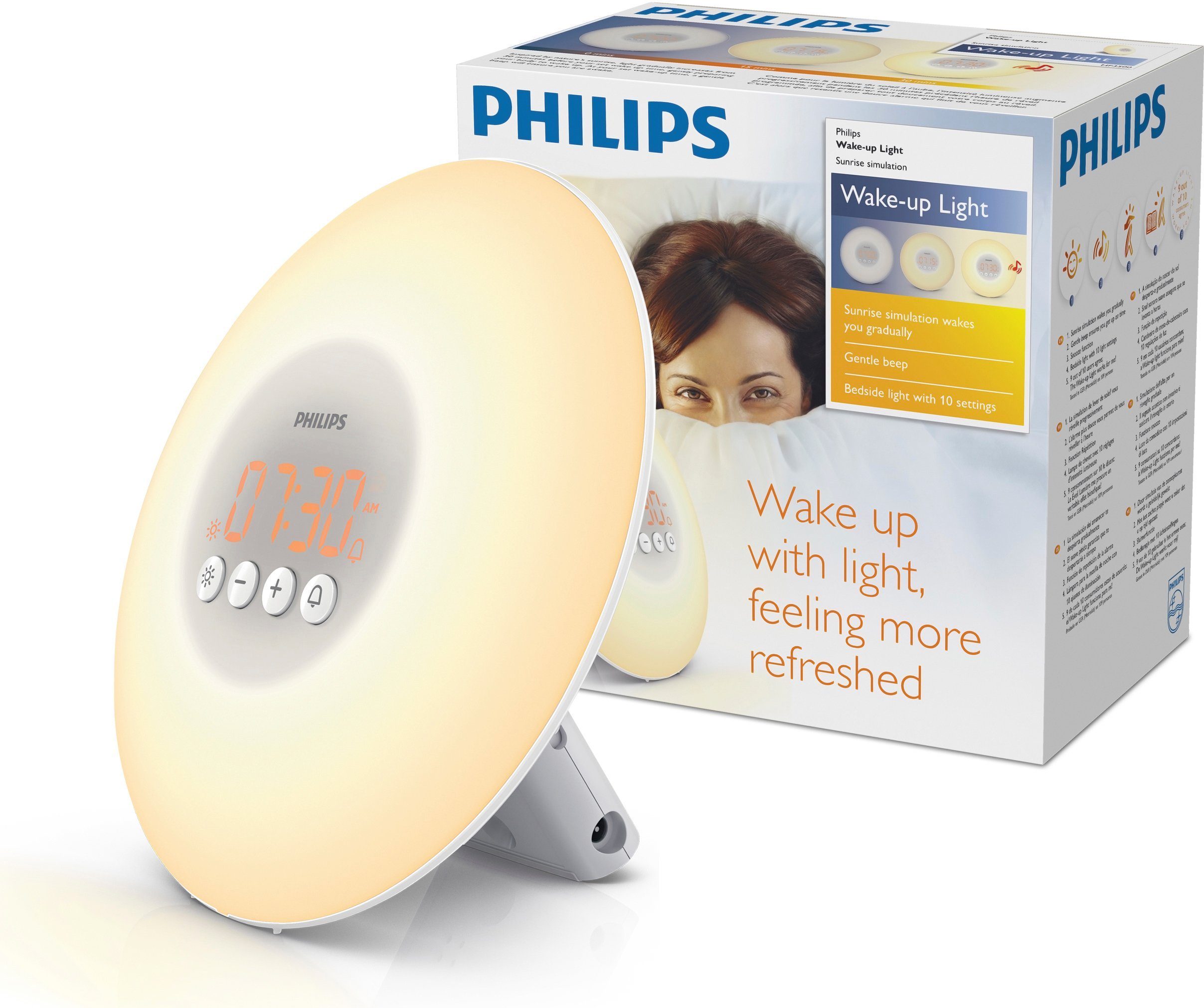 Philips Tageslichtwecker »Wake-up Light HF3500/01« mit 10  Helligkeitseinstellungen, Schlummerfunktion und 4 Display-Helligkeitsstufen  online kaufen | OTTO