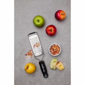 Microplane Küchenreibe Gourmet 2-Wege-Schneide, Edelstahl, Kunststoff, Gummi