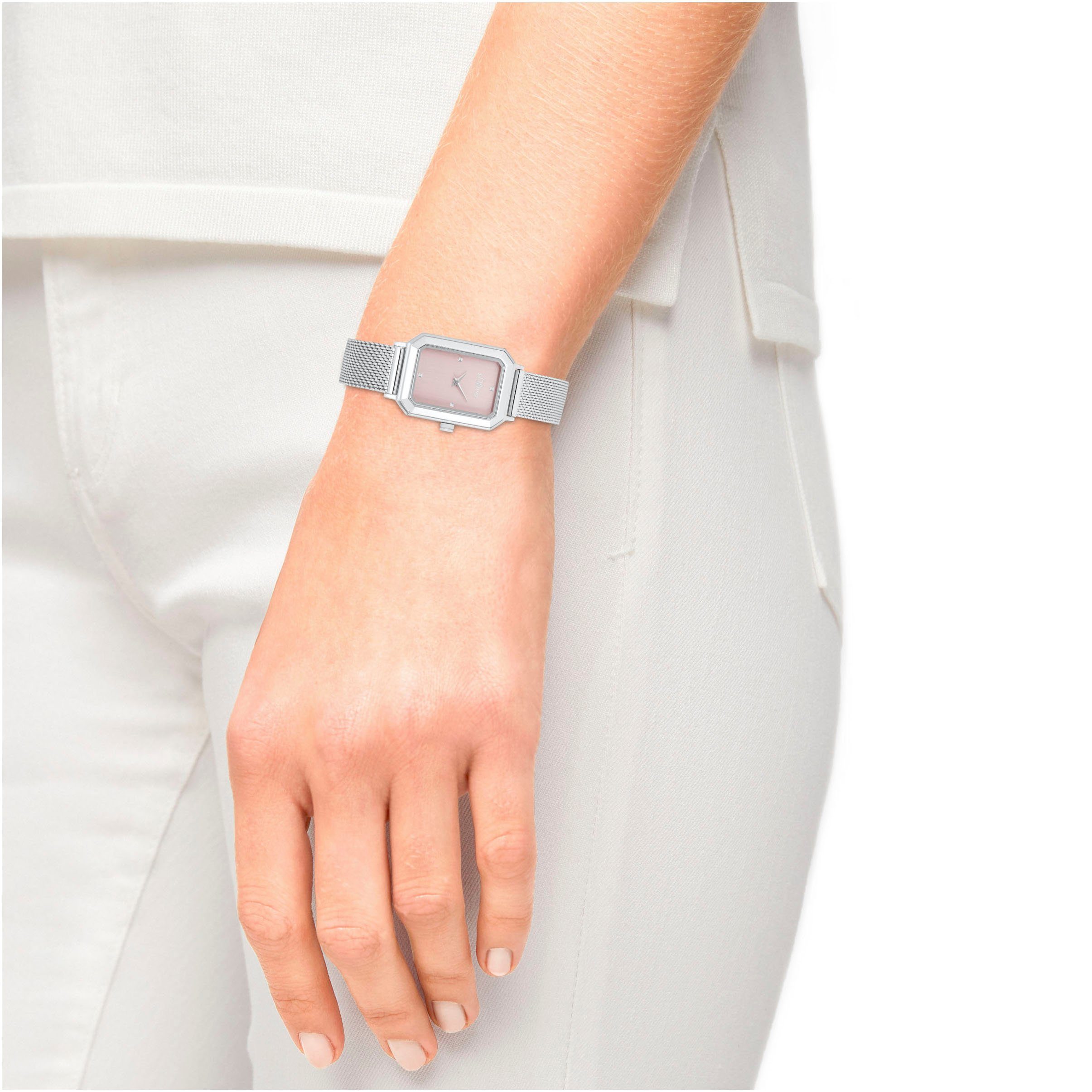 s.Oliver Quarzuhr 2035437, Armbanduhr, Damenuhr, analog, Edelstahlarmband