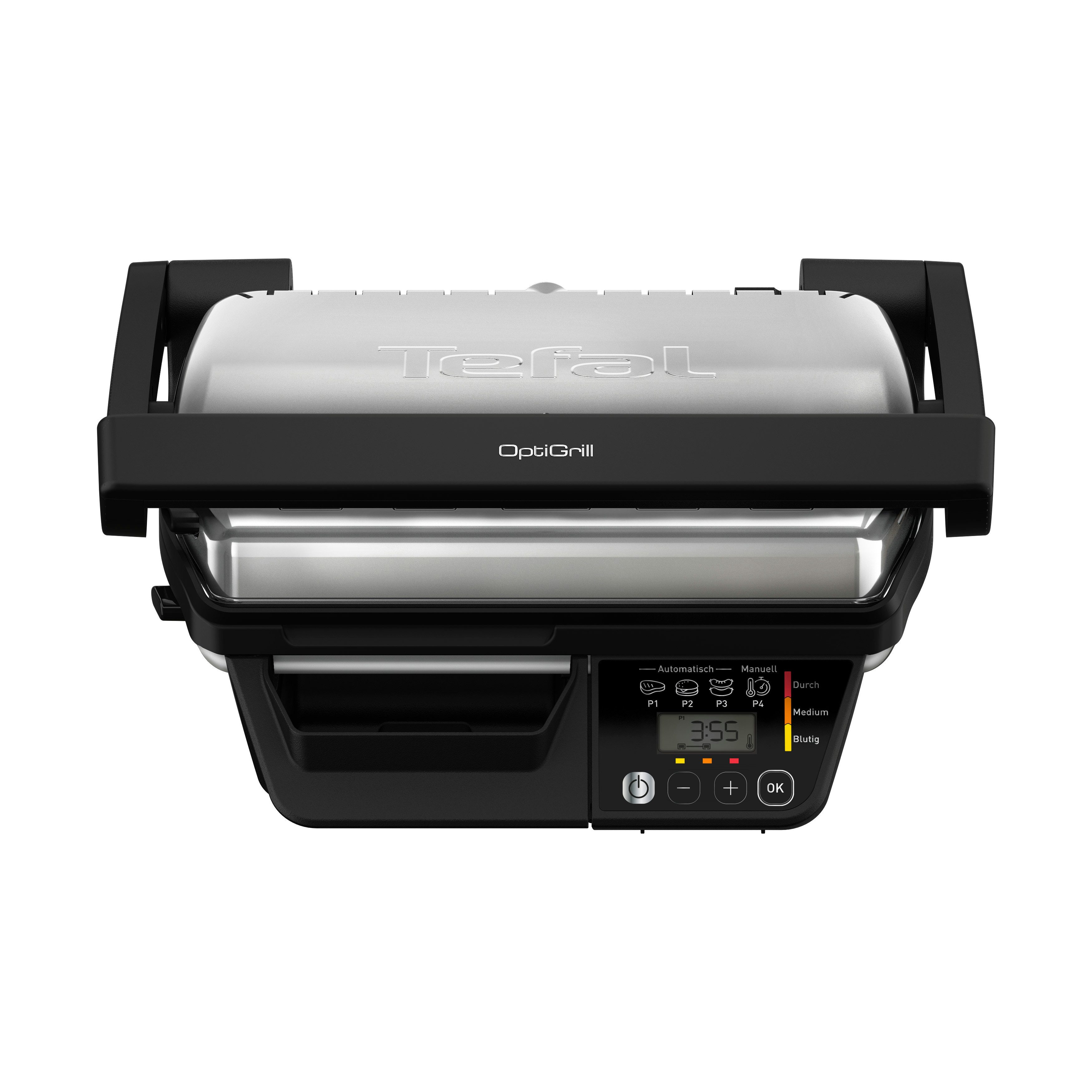 Tefal Kontaktgrill OptiGrill One, Anpassung der Garzeit, Messung der Dicke des Grillguts, 3 Programme
