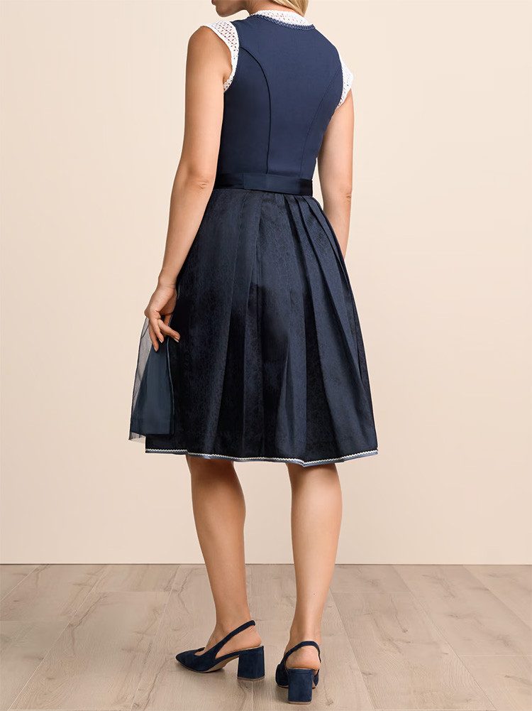 Krüger Madl Dirndl Dirndl Kaelora 60cm Länge blau – Bild 3 von 4