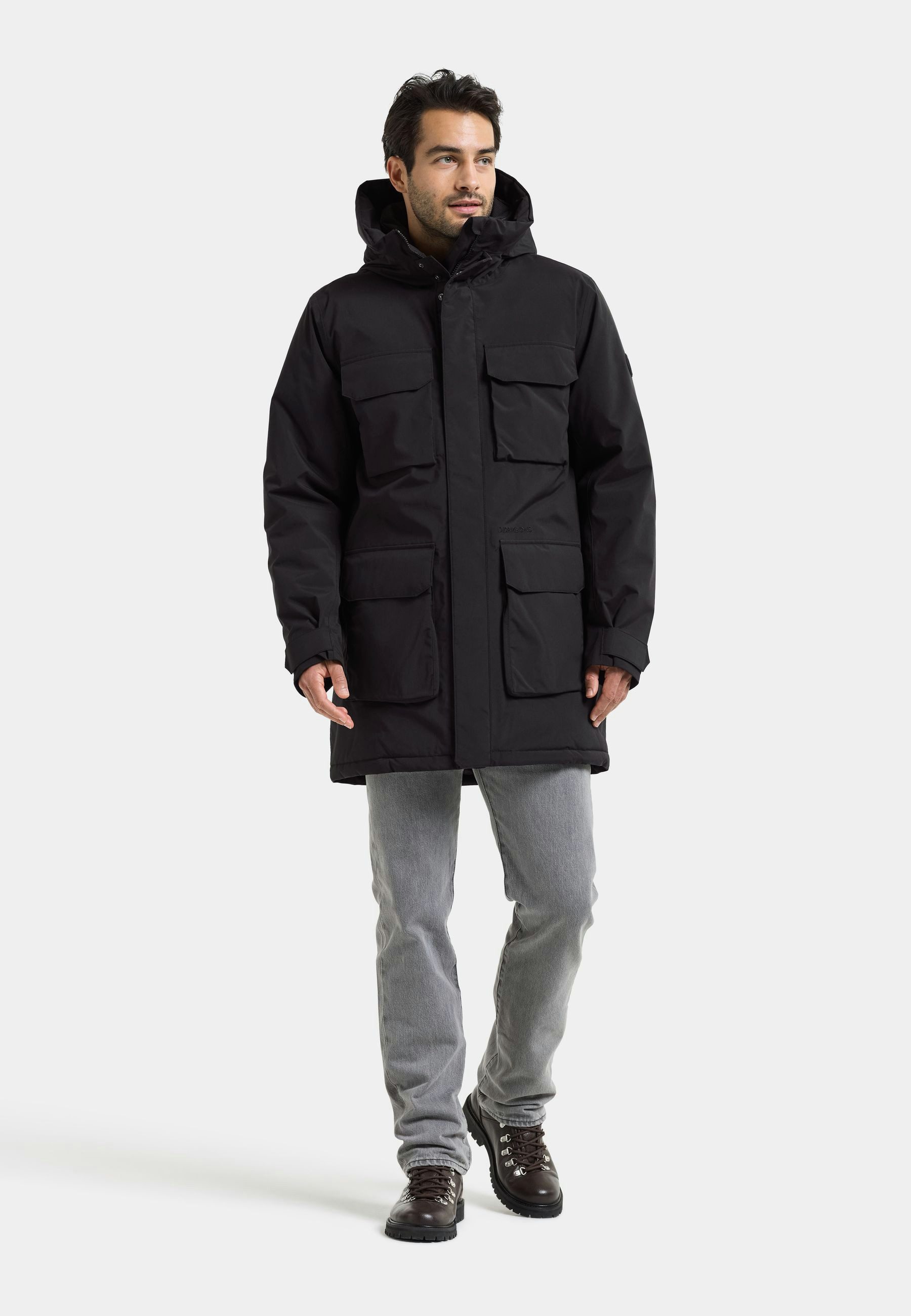 Didriksons Winterjacke Herren Wintermantel Wasserdicht AIDEN mit Kapuze mit Taschen