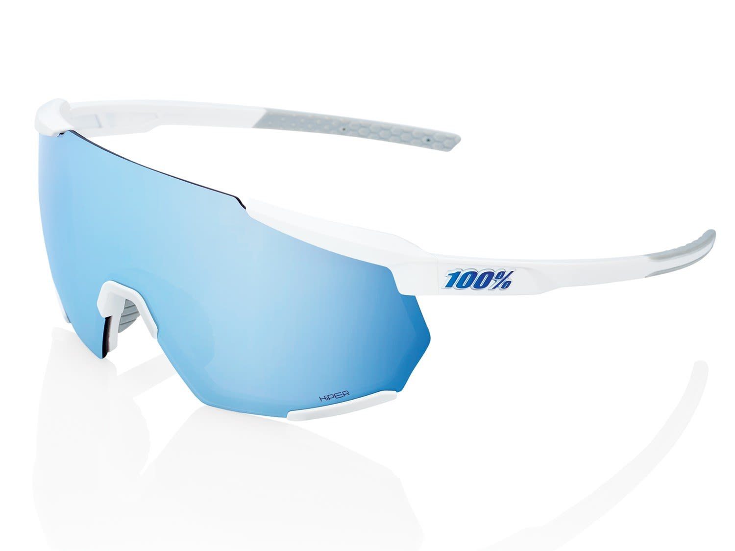 100% Sportbrille 100% Racetrap 3.0 Hiper Lens Accessoires Matte White - HiPER Blue Multilayer
