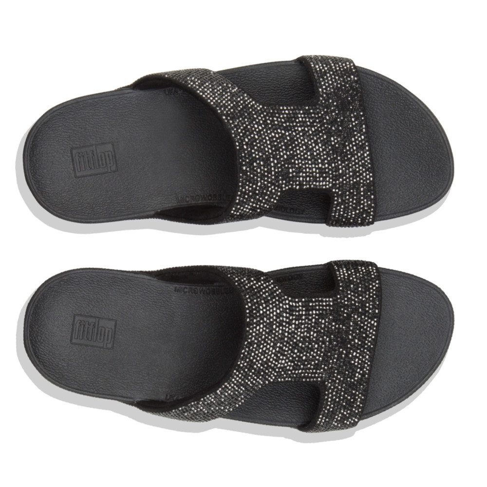 Fitflop MARLI Pantolette Sommerschuh, Strandschuh, Sandale, Flats mit Glitz günstig online kaufen