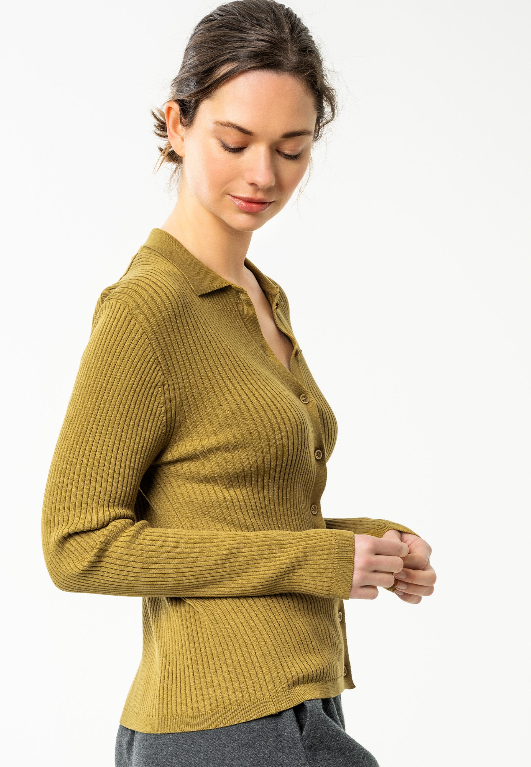 LIVING CRAFTS Strickjacke UNARA GOTS zertifiziert