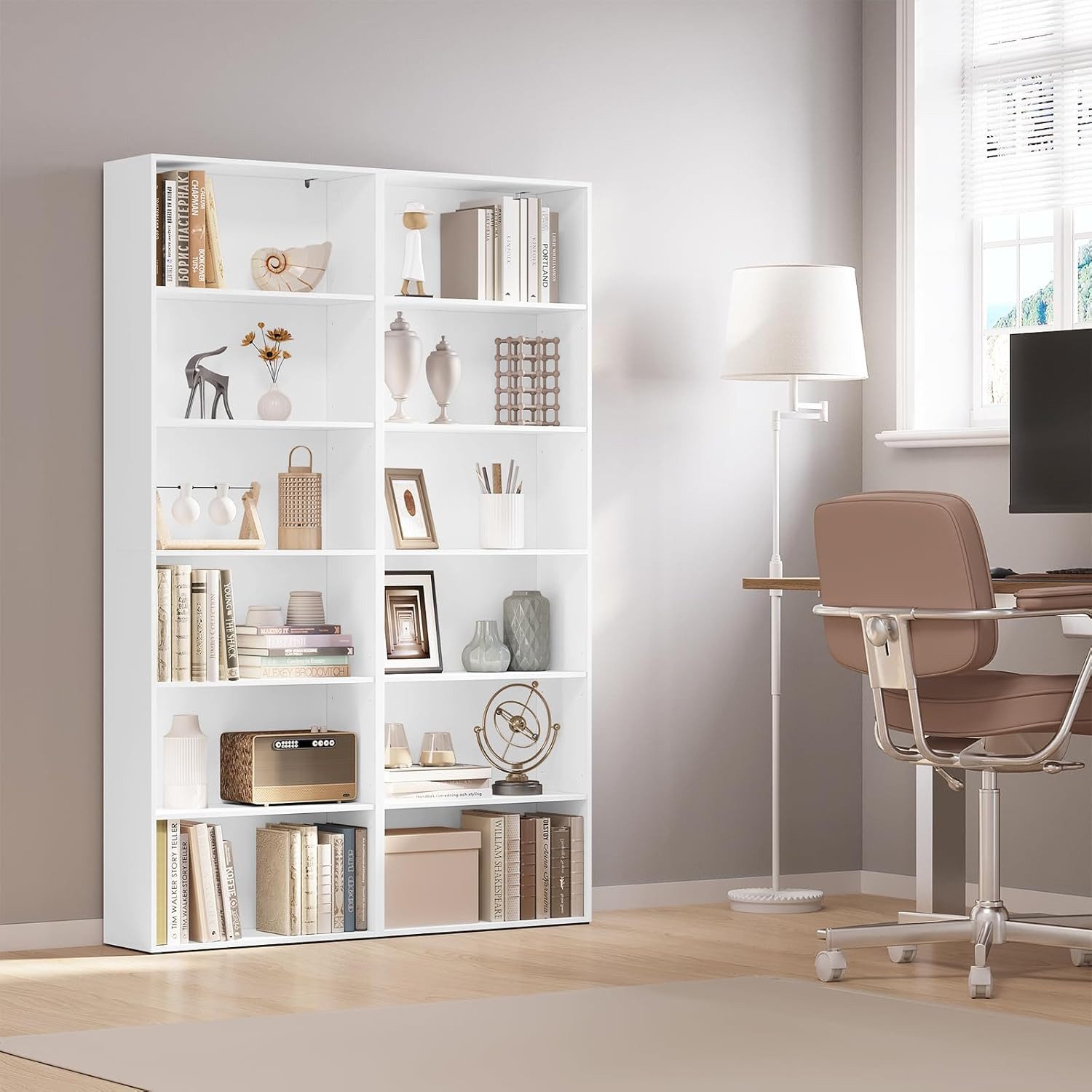 Woltu Bücherregal, 1-tlg., mit 6 verstellbaren günstig online kaufen
