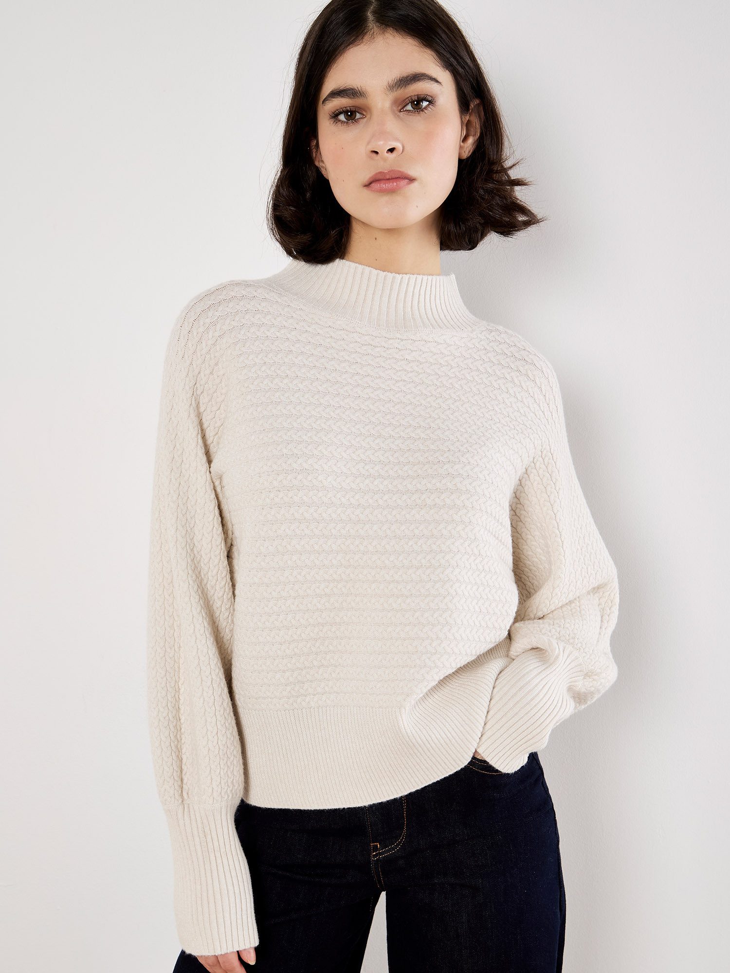 Fledermauspullover Stehkragenpullover