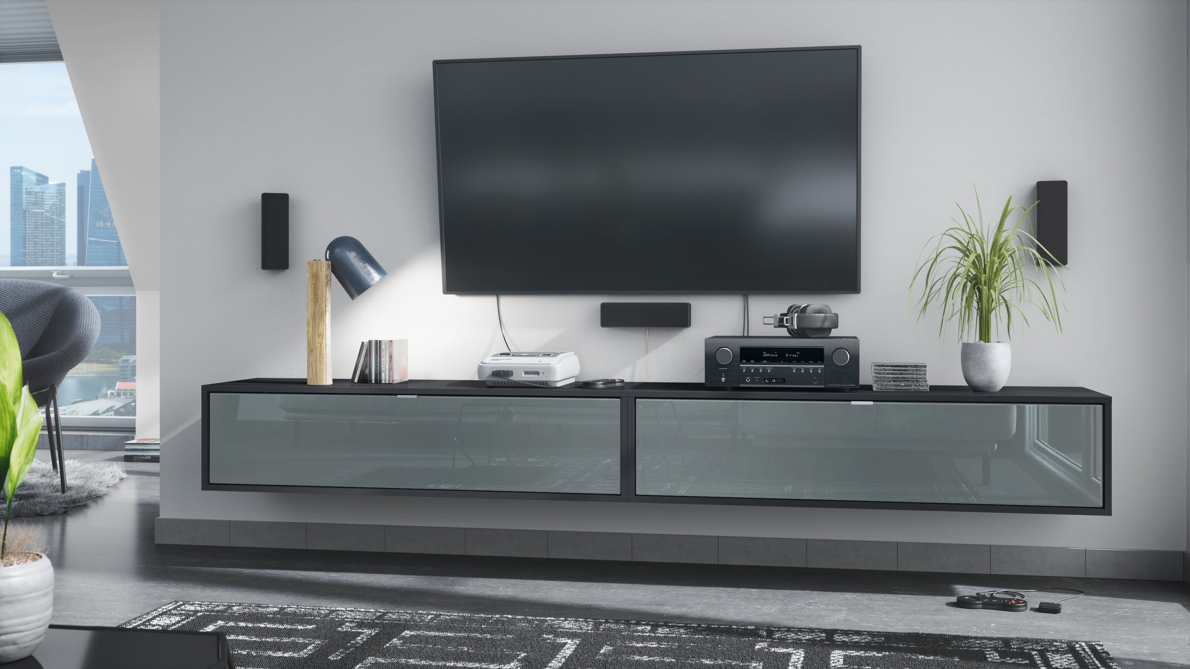 Vladon Lowboard Lana 1200 (2er-Set Tv-Kommode, günstig online kaufen