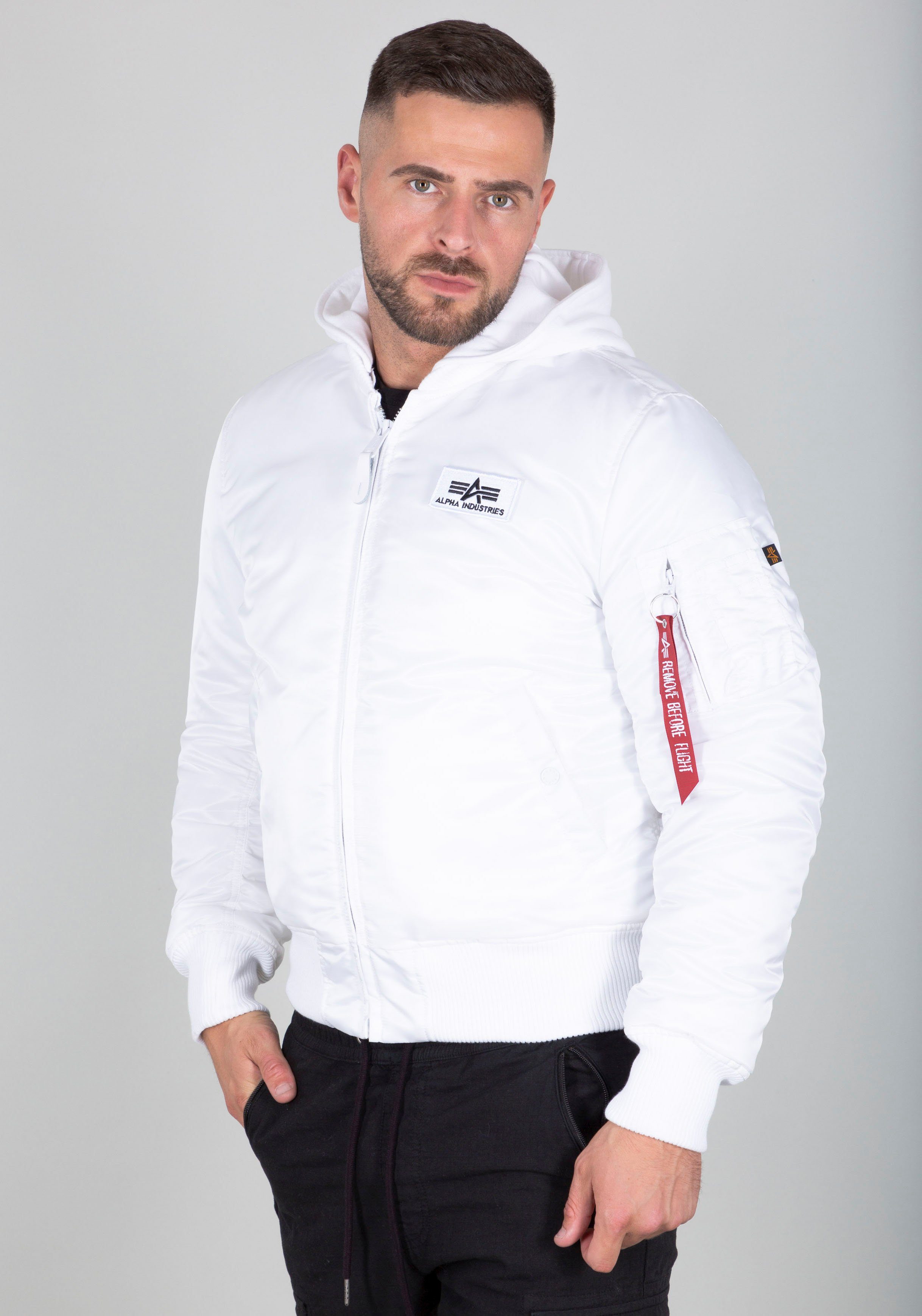 Alpha Industries Bomberjacke MA-1 ZH Back Print Kunstfaser, slim fit – Bild 2 von 5