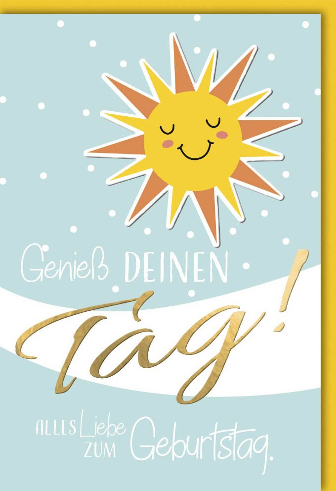 Verlag Dominique Grußkarten Geburtstag - Glückwunschkarte im Format 11,5 x 17 cm mit Umschlag - So