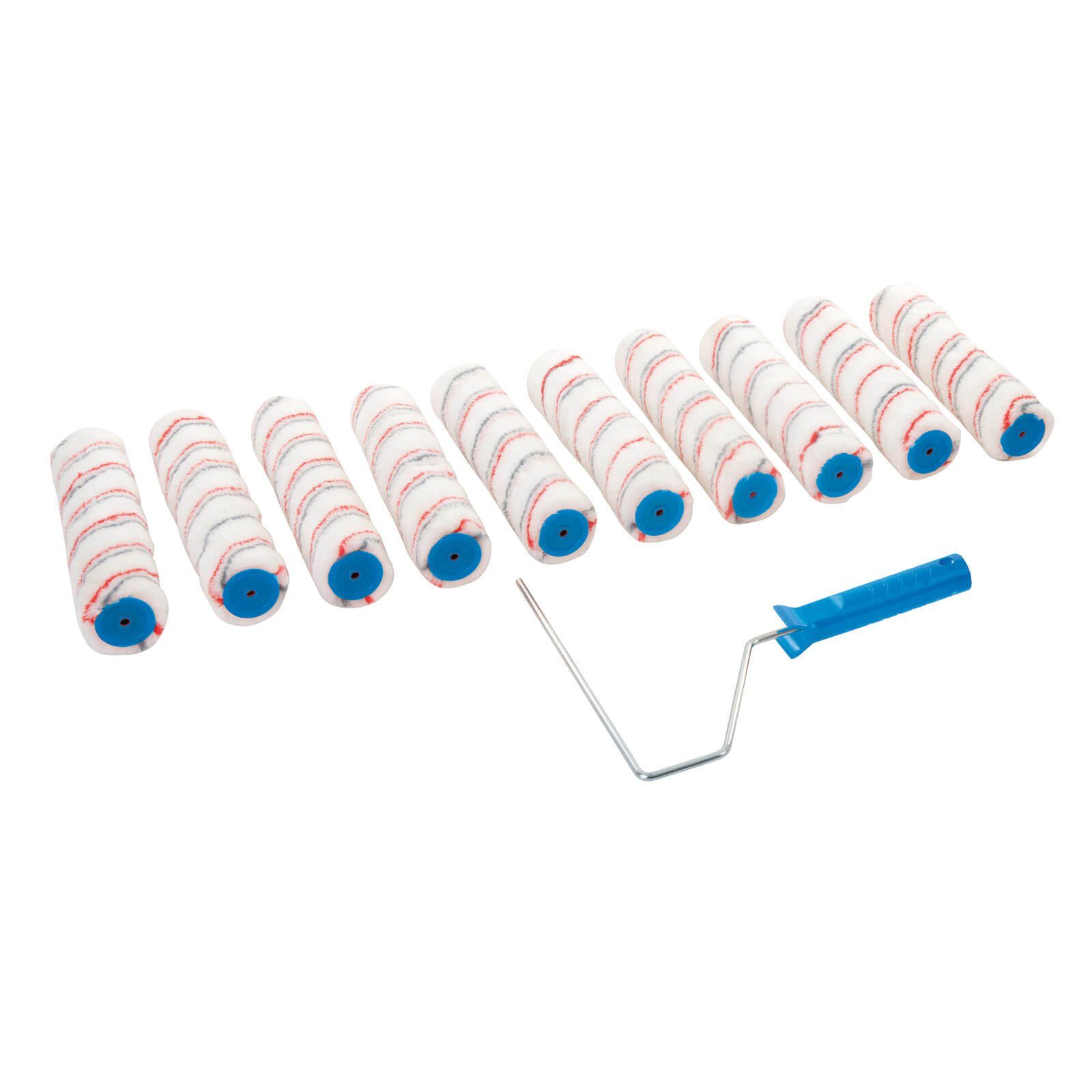 Silverline Малярный валик 10 Farbwalzen Малярный валик 254mm mit Steckbügel im Set