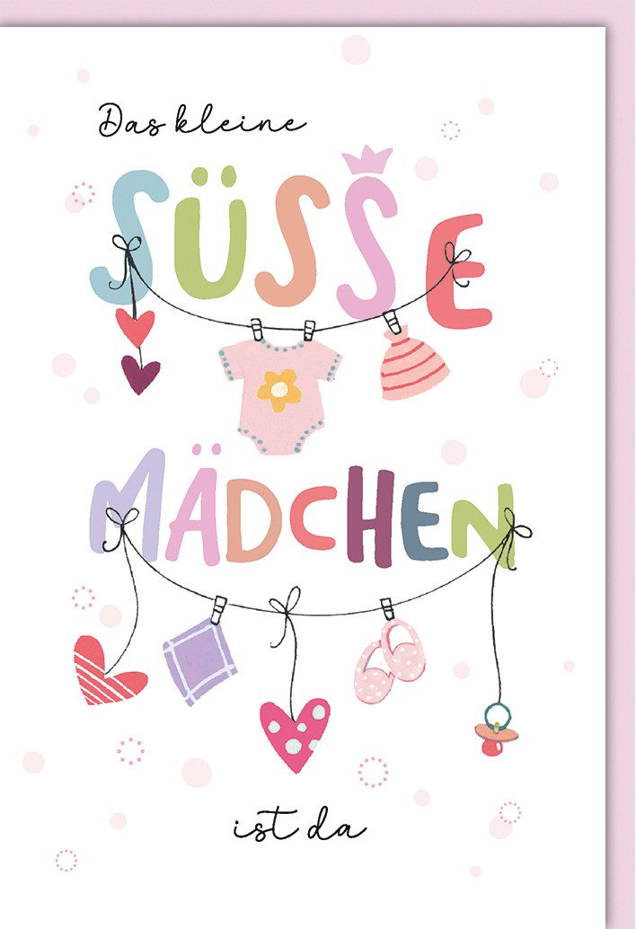 Grußkarten Geburt – Baby – Freudiges Ereignis - Karte mit Umschlag - "Das kleine