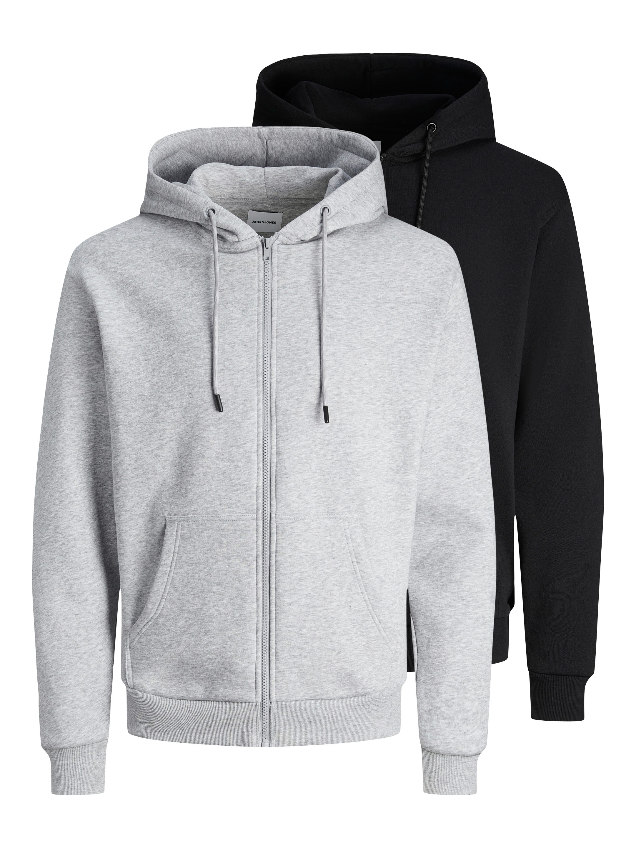 Jack & Jones Kapuzensweatjacke JJEBRADLEY SWEAT ZIP HOOD 2PK MP (Packung, 2-tlg) Materialmix
