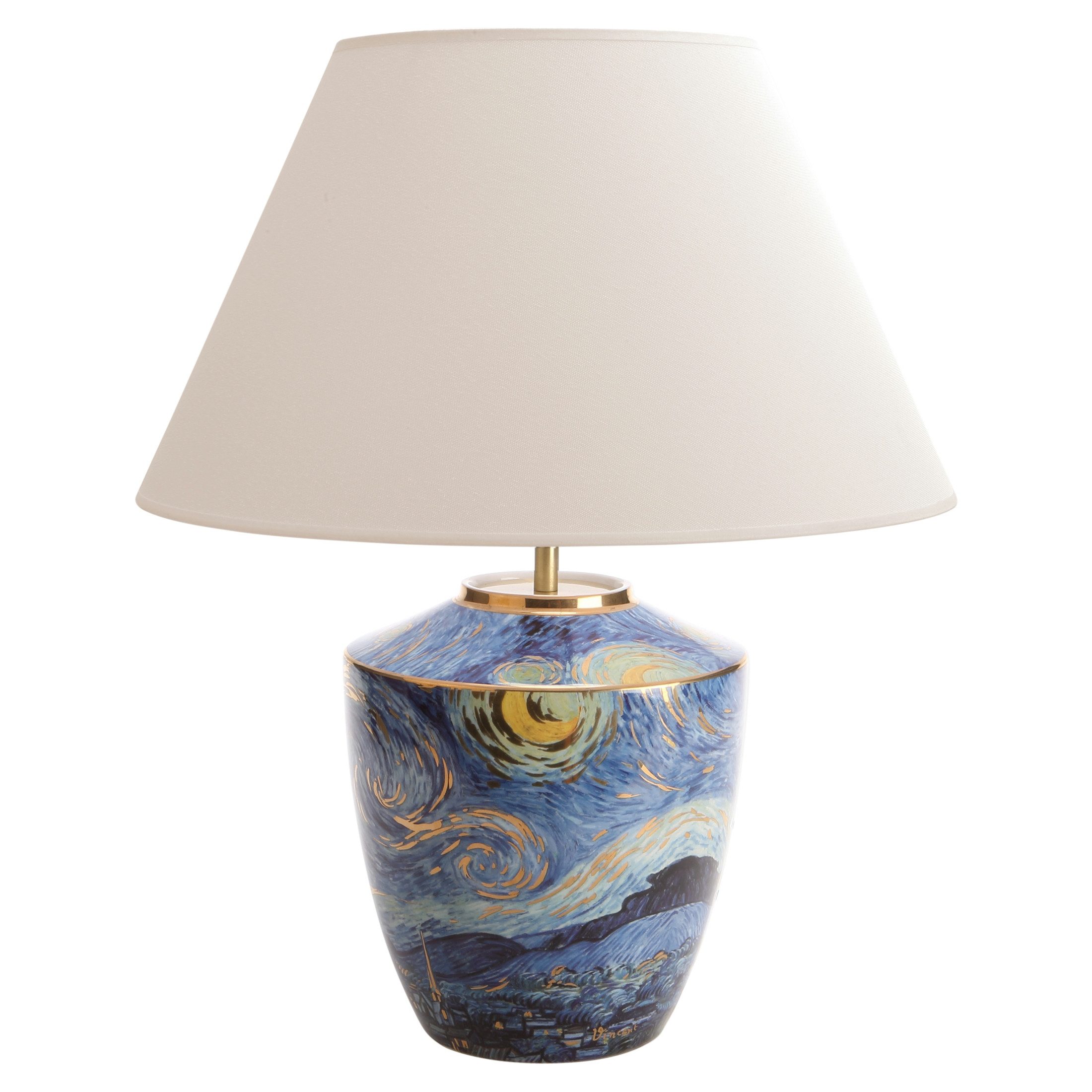 Goebel Lampenschirm Goebel Vincent van Gogh - Sternennacht (weiß) Tischlampe