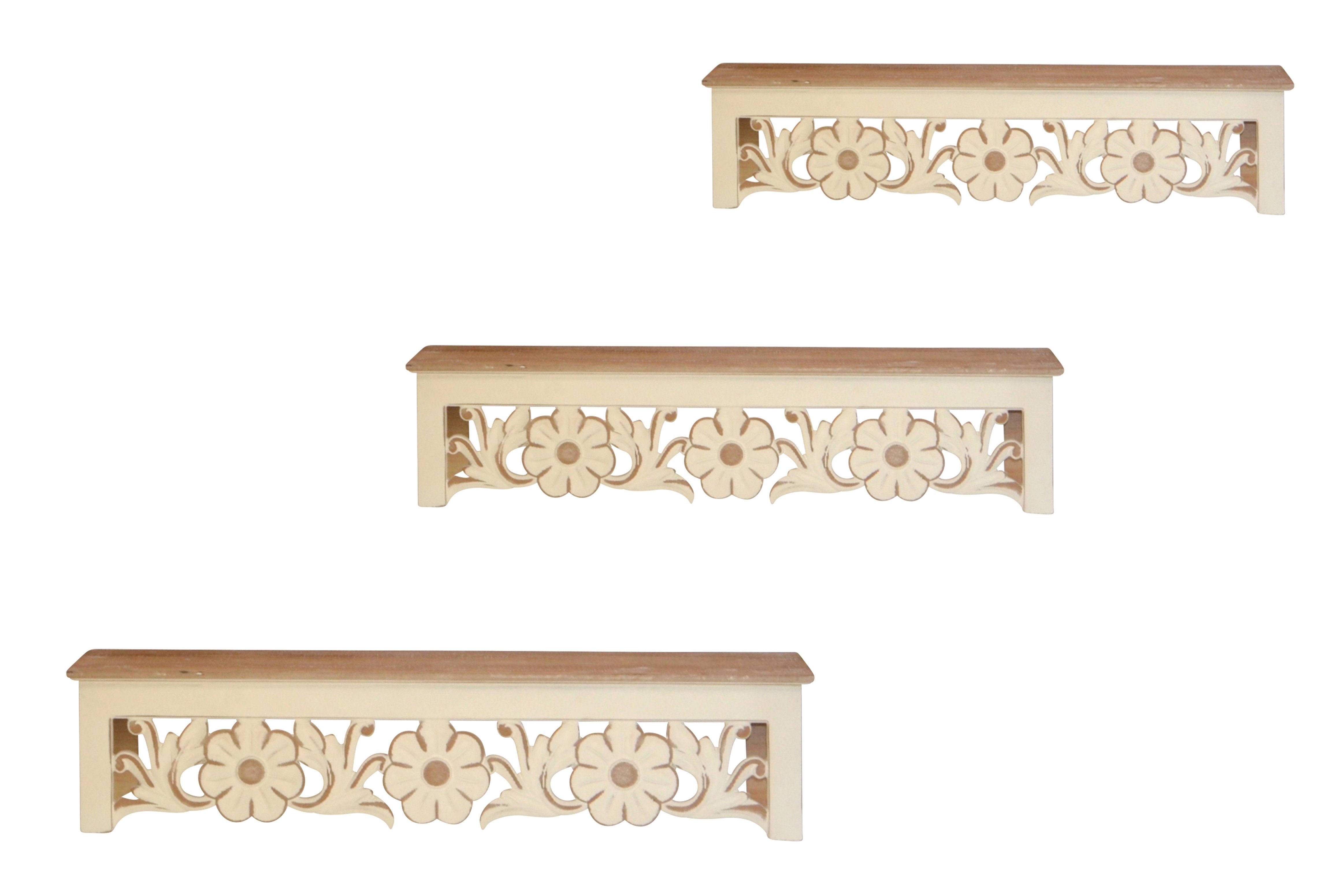 moebel-direkt-online Wandregal Sam, 3tlg.-Set 3-tlg., Aufwändig gearbeitete günstig online kaufen