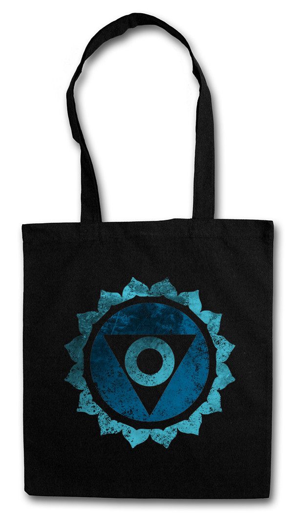 Beuteltasche Chakra Vishuddha Stofftasche Hals Kehle Throat Halschakra Kehlenchakra