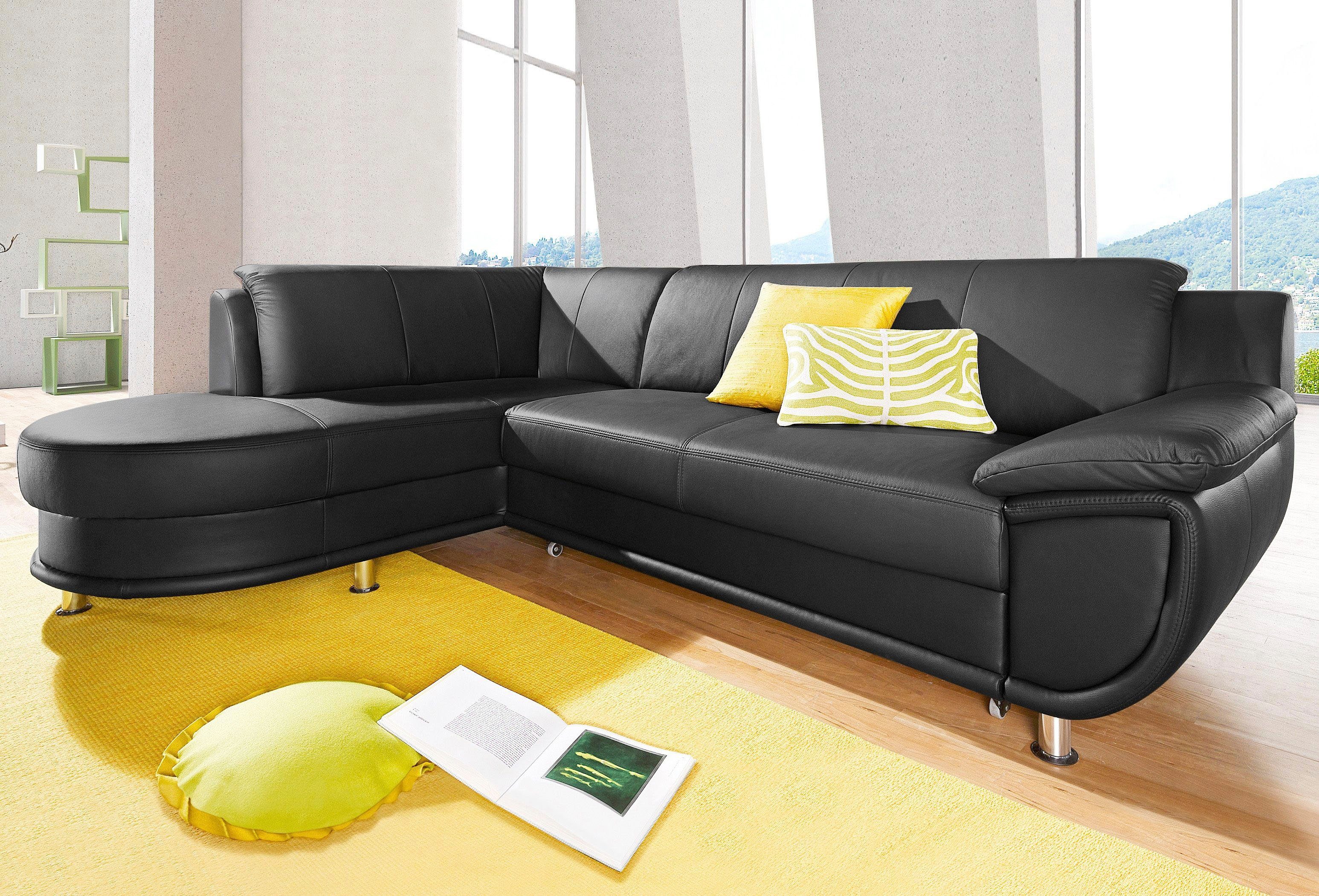 TRENDMANUFAKTUR Ecksofa "Rondo II, zeitlos & elegant, bequeme Armlehnen, L- günstig online kaufen