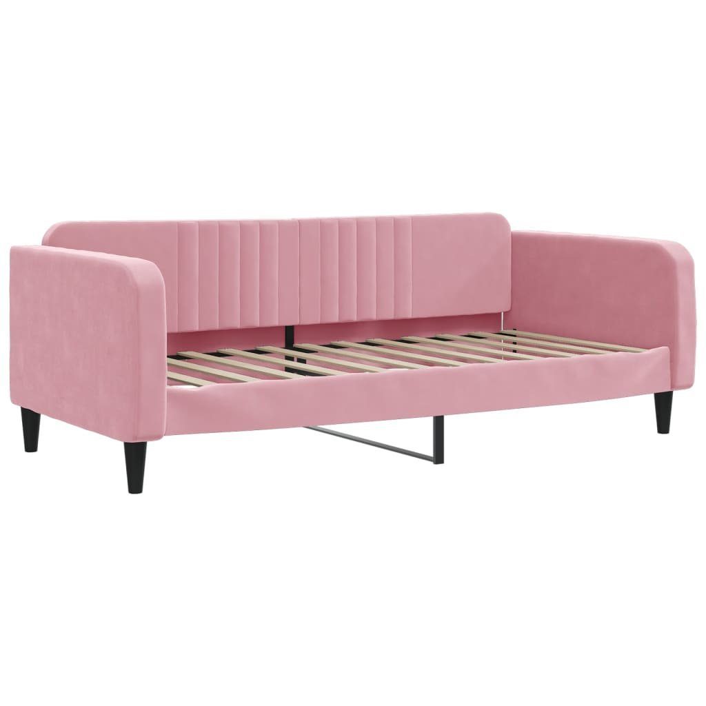 vidaXL Gästebett 90 x 200 cm Tagesbett Rosa 90x200 cm Samt Gästebett Gästecouch Gästeso