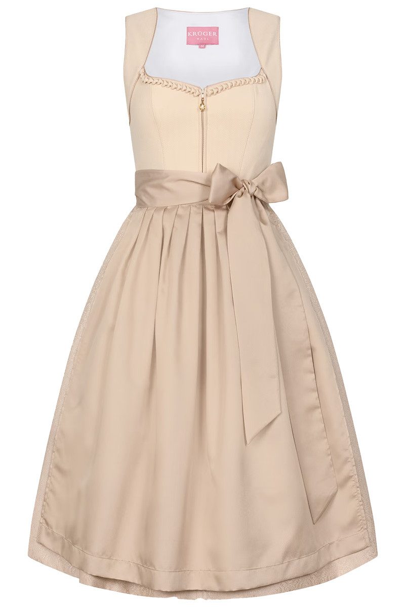 Krüger Madl Dirndl Dirndl Liora 70cm Länge beige